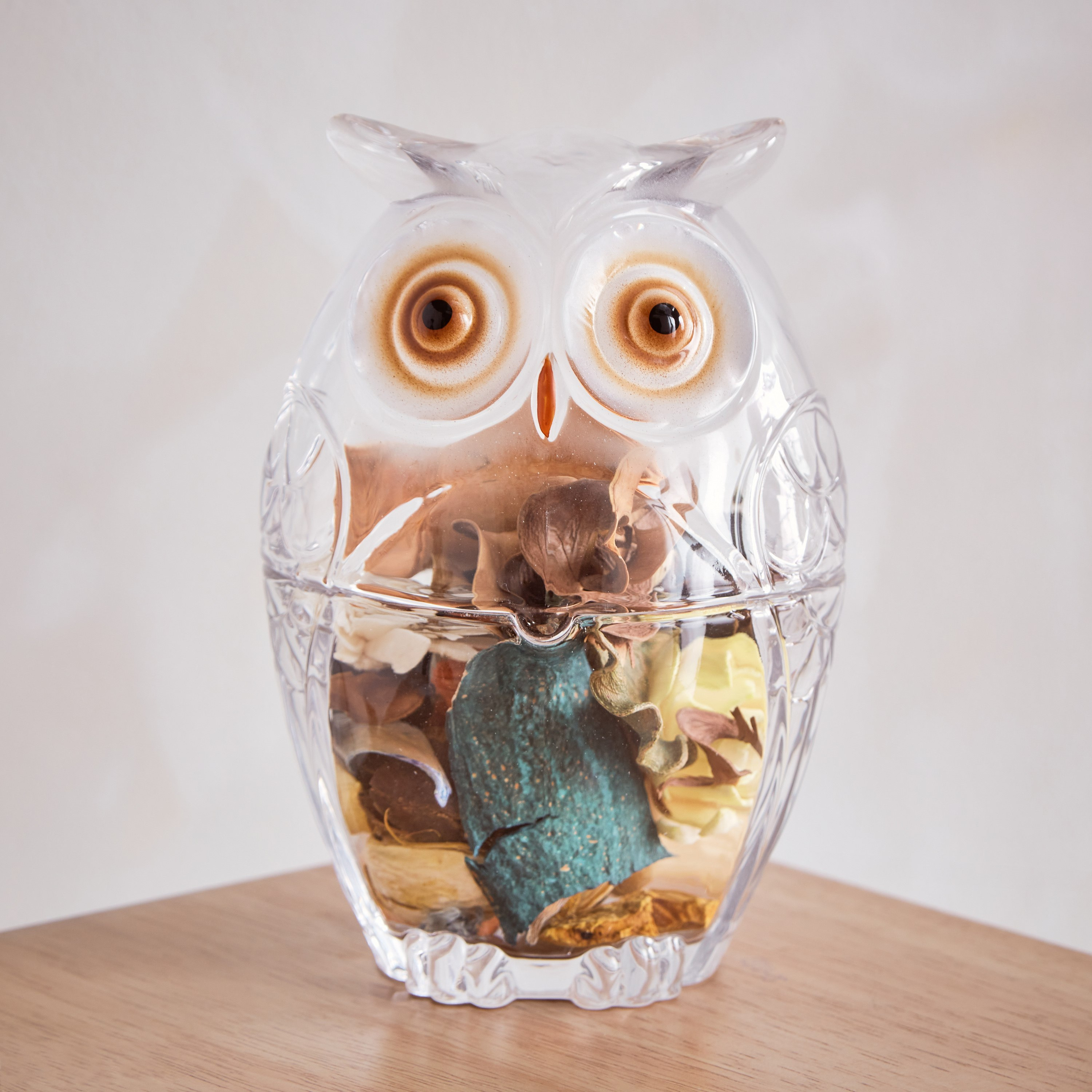 جرة ديكور من الزجاج الشفاف من إزرا - 10.7x10.2x15.5 سم-hbxhomeware-homedecor-figurinesandornaments-image-1