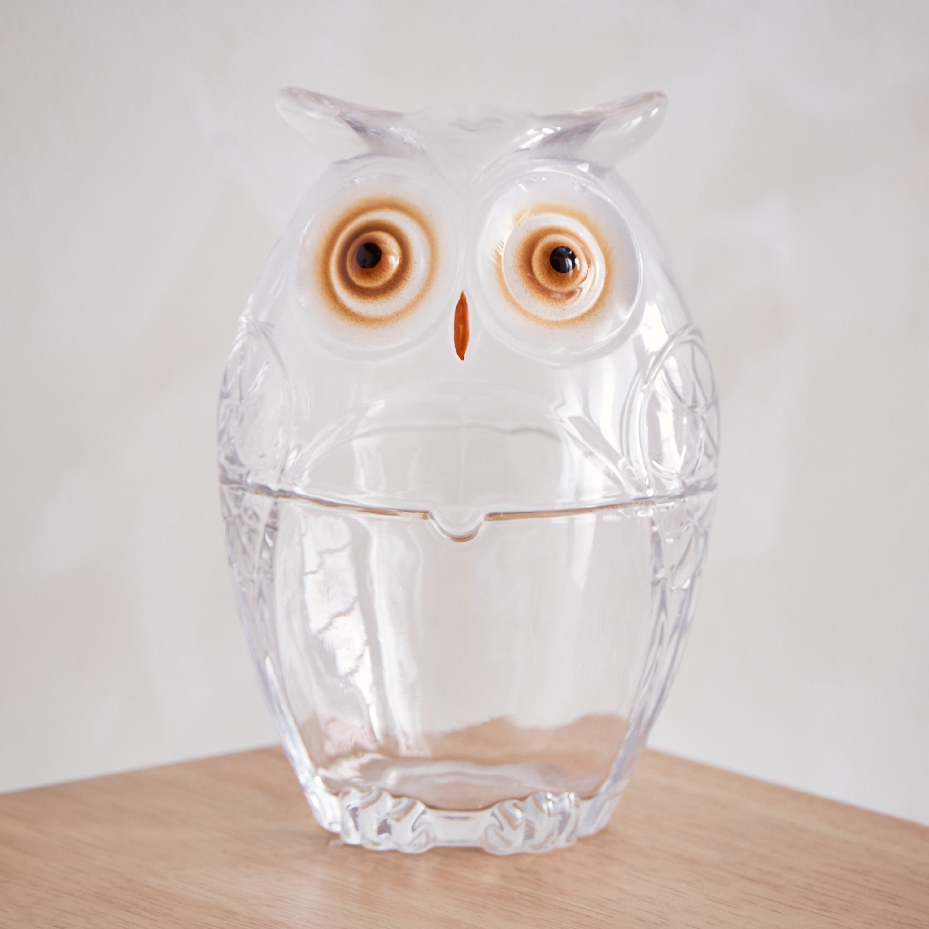 جرة ديكور من الزجاج الشفاف من إزرا - 10.7x10.2x15.5 سم-hbxhomeware-homedecor-figurinesandornaments-image-2