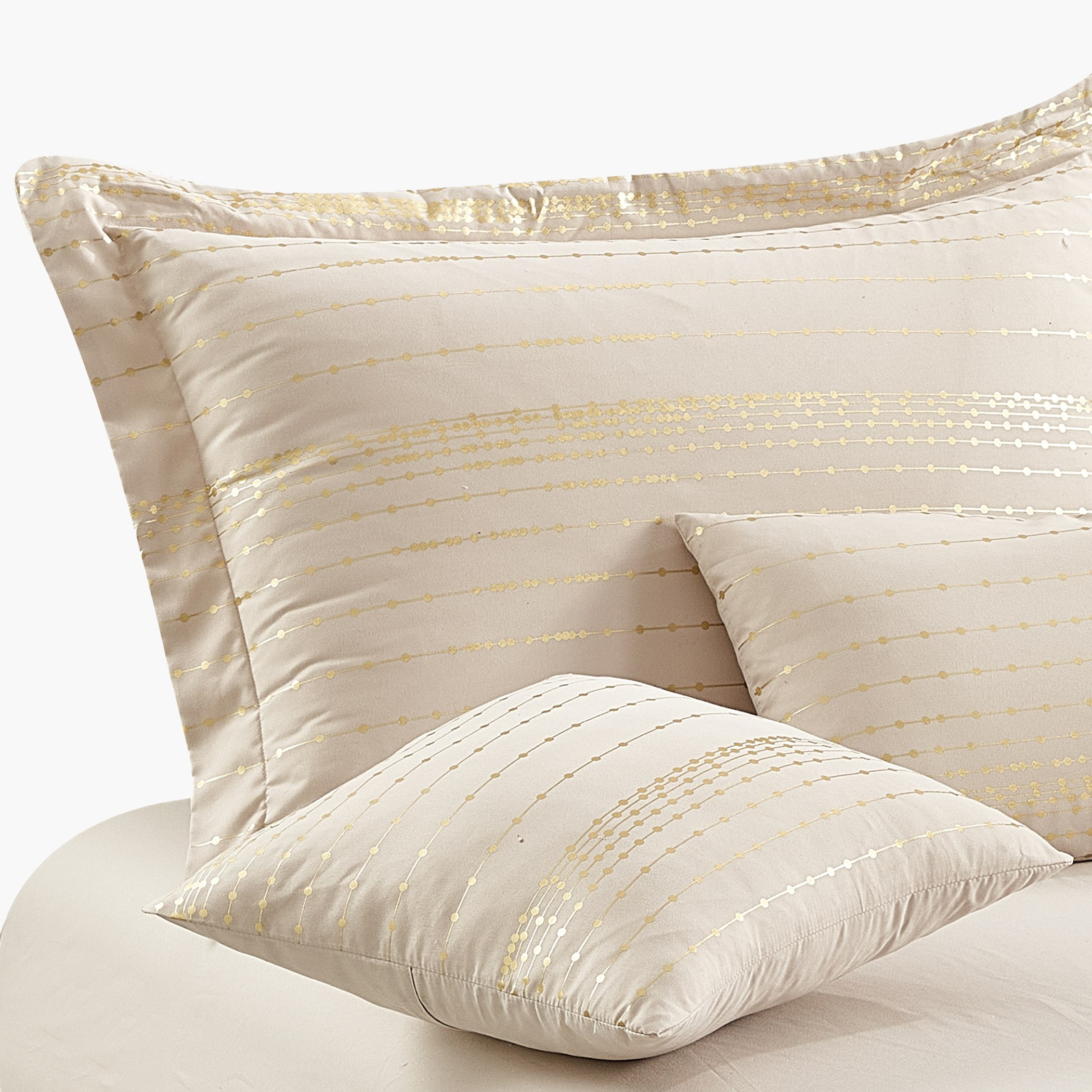 طقم مفروشات سرير كينج بطبعات فويل 7 قطع من أوريت - 220x240 سم-hbxhomeware-hbxdecorandfurnishings-image-3