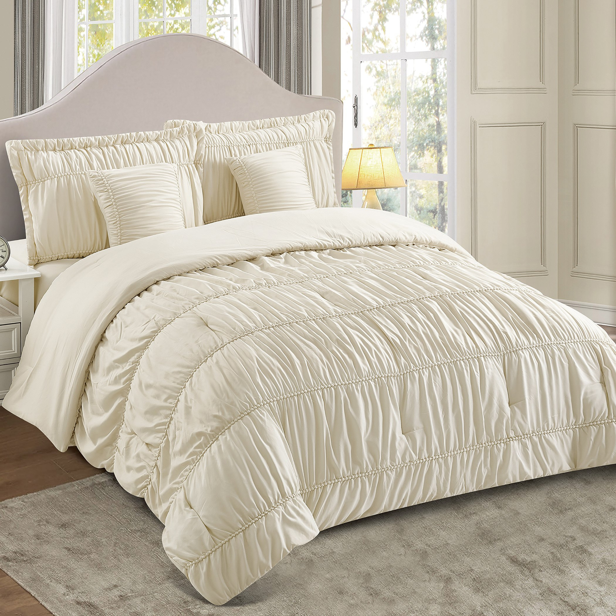 طقم لحاف كينج مطاطي 5 قطع من هيلين - 220x240 سم-hbxhomeware-hbxdecorandfurnishings-image-1