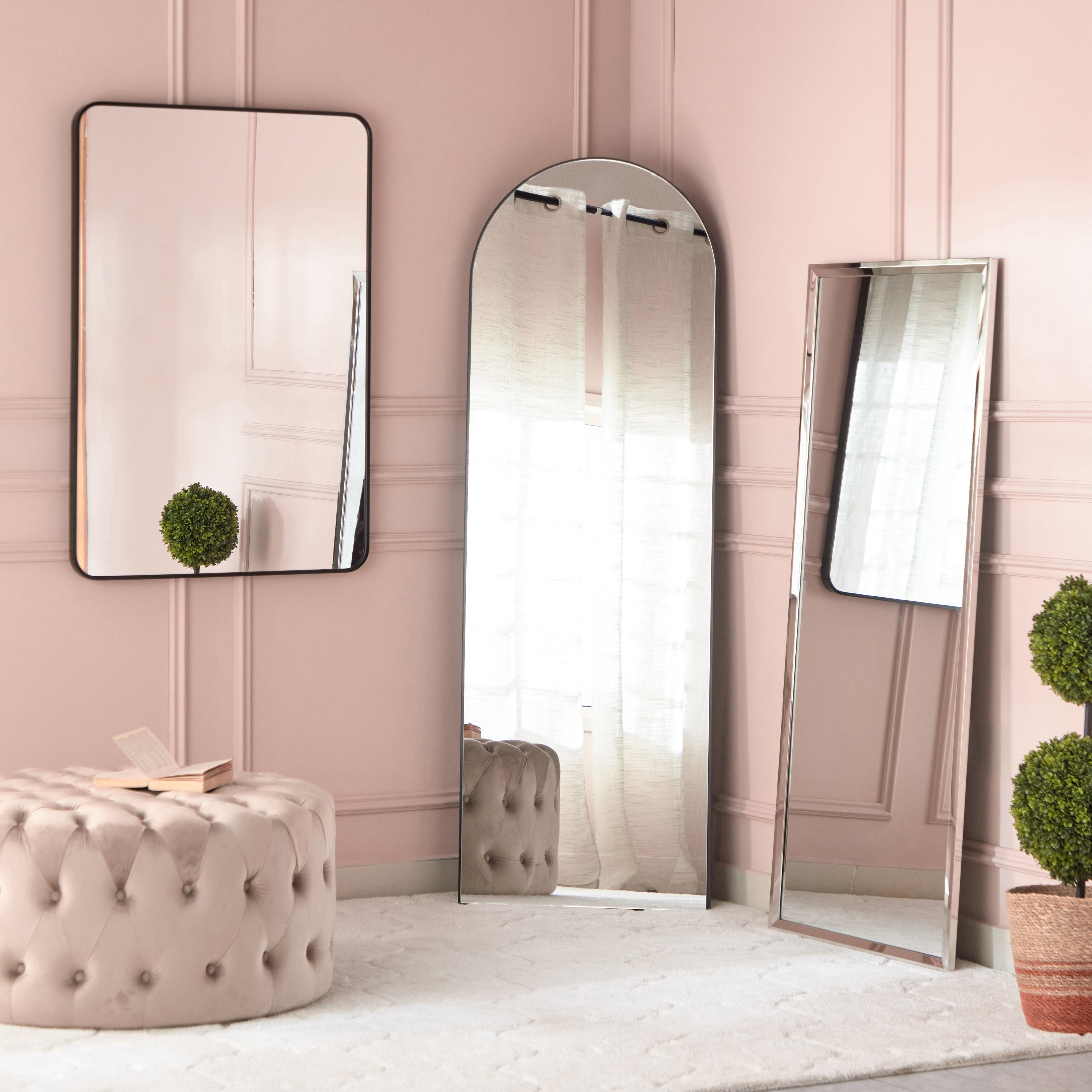 مرآة أرضية فاخرة من الستانلس ستيل شديد التحمل بتصميم مؤطر من بروس - 60x140 سم-hbxhomeware-hbxdecorandfurnishings-image-5