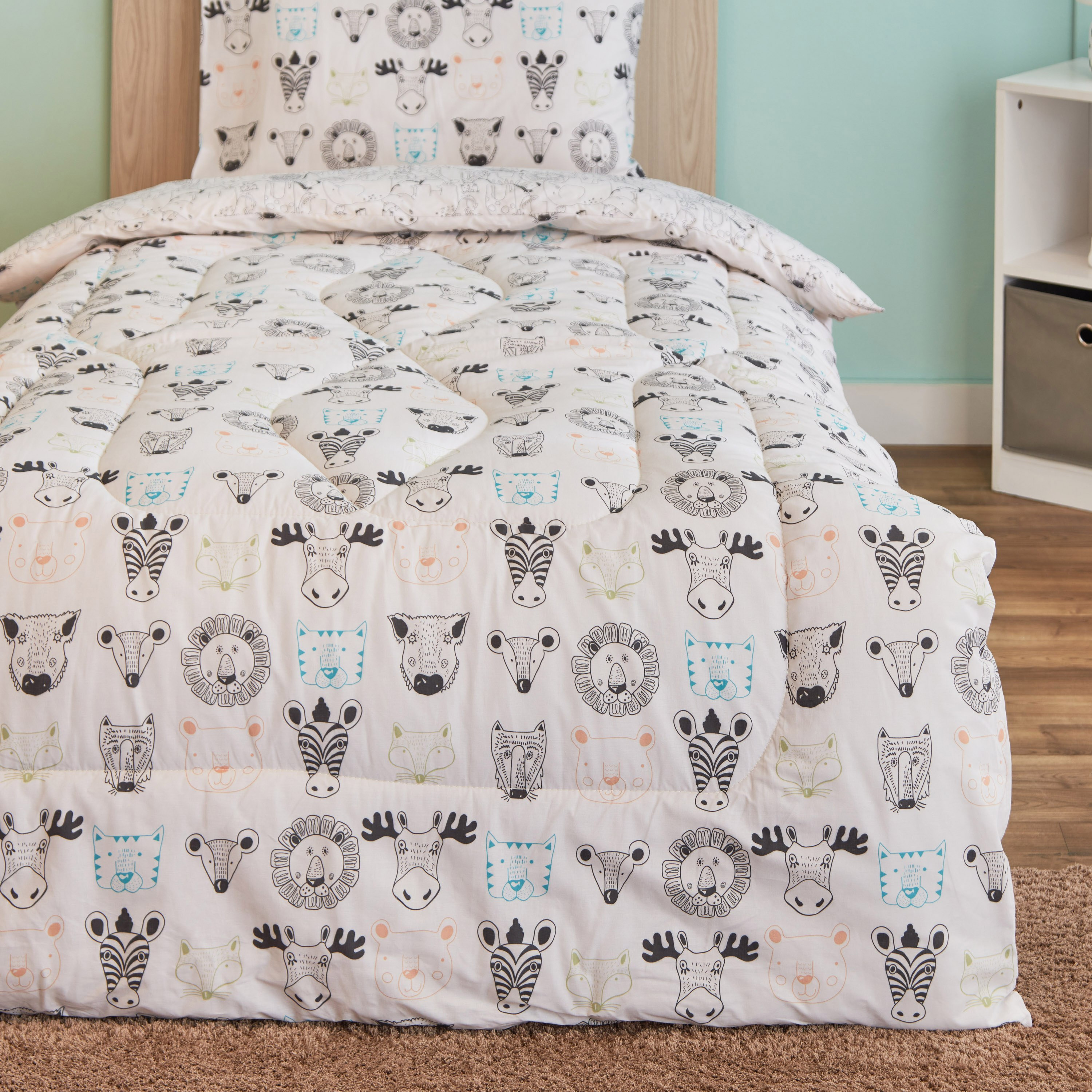طقم لحاف فردي قطن سادة - قطعتين من رون - 135x220 سم-hbxhomeware-hbxkidsandyouth-image-2