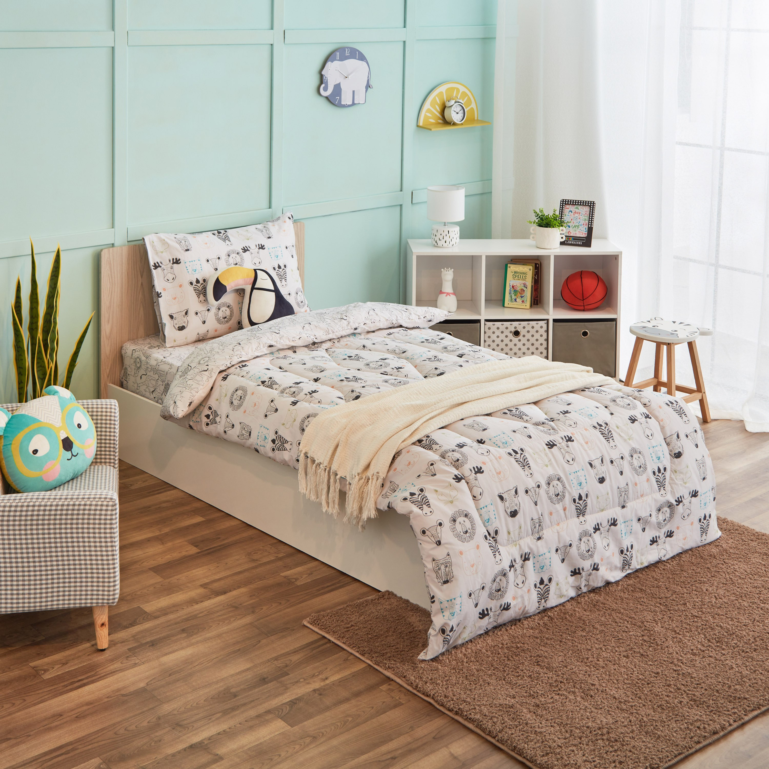 طقم لحاف فردي قطن سادة - قطعتين من رون - 135x220 سم-hbxhomeware-hbxkidsandyouth-image-8