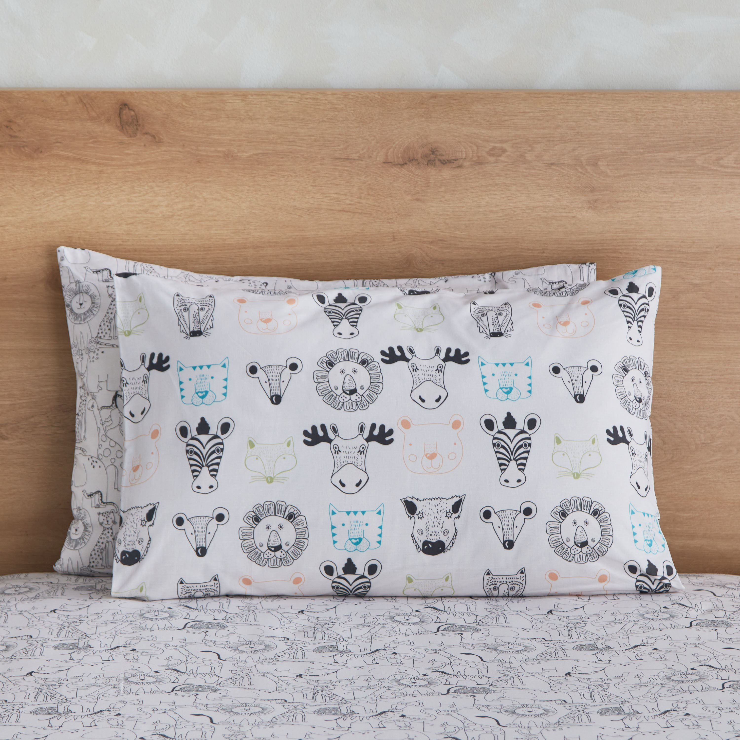 Ron Zoological 2-Piece Cotton Pillow Cover Set - 50x75 cm-hbxhomeware-hbxkidsandyouth-image-2