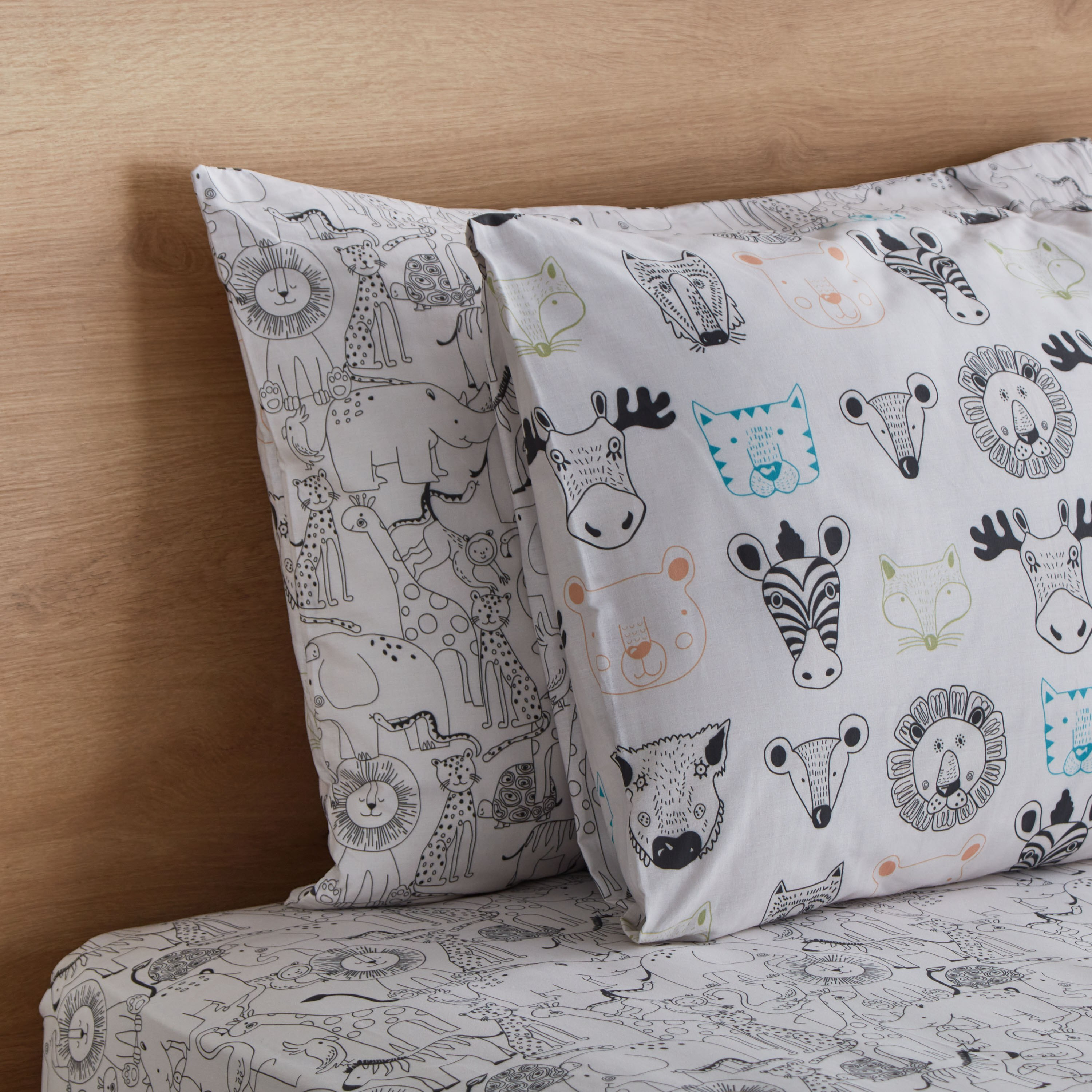 Ron Zoological 2-Piece Cotton Pillow Cover Set - 50x75 cm-hbxhomeware-hbxkidsandyouth-image-4