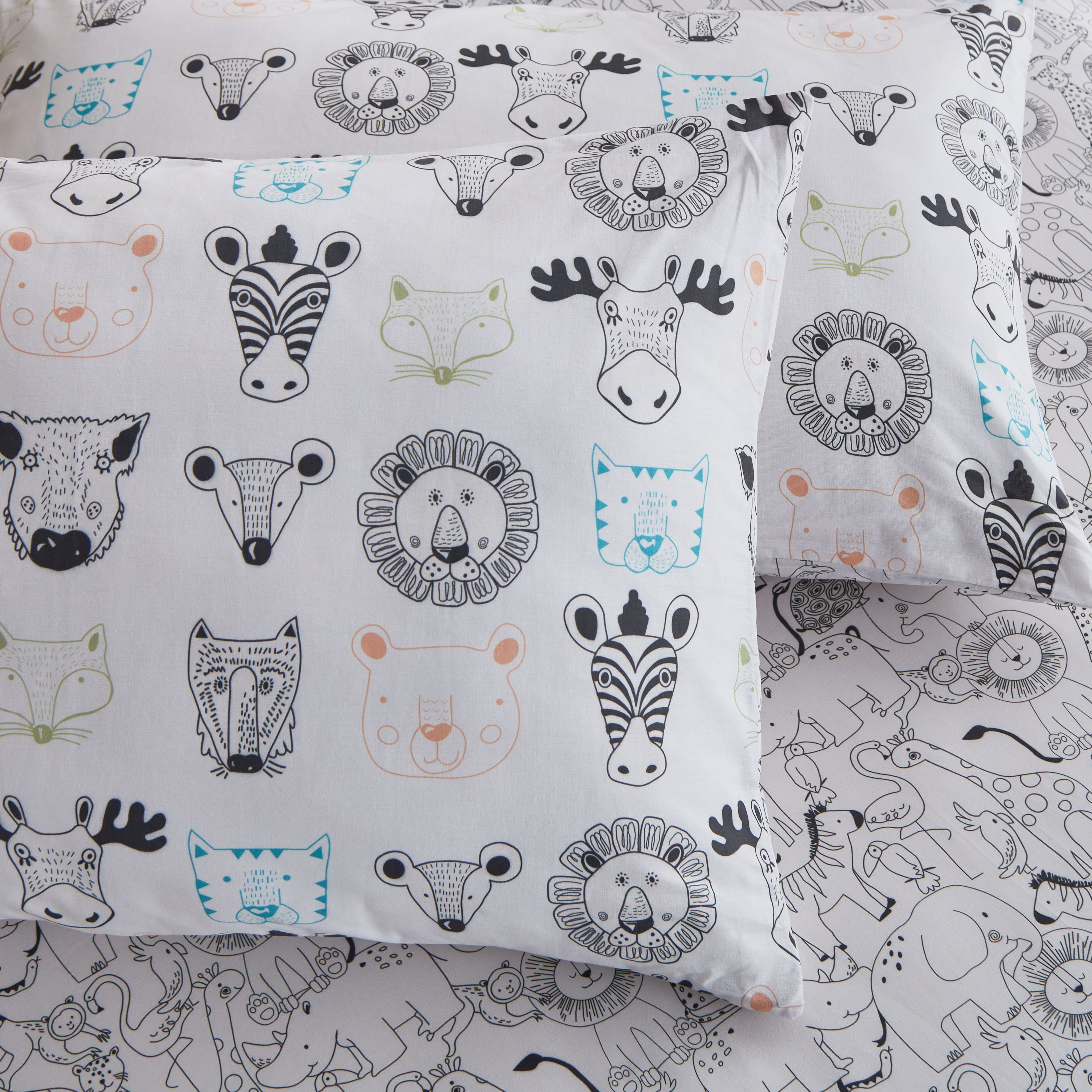 Ron Zoological 2-Piece Cotton Pillow Cover Set - 50x75 cm-hbxhomeware-hbxkidsandyouth-image-5
