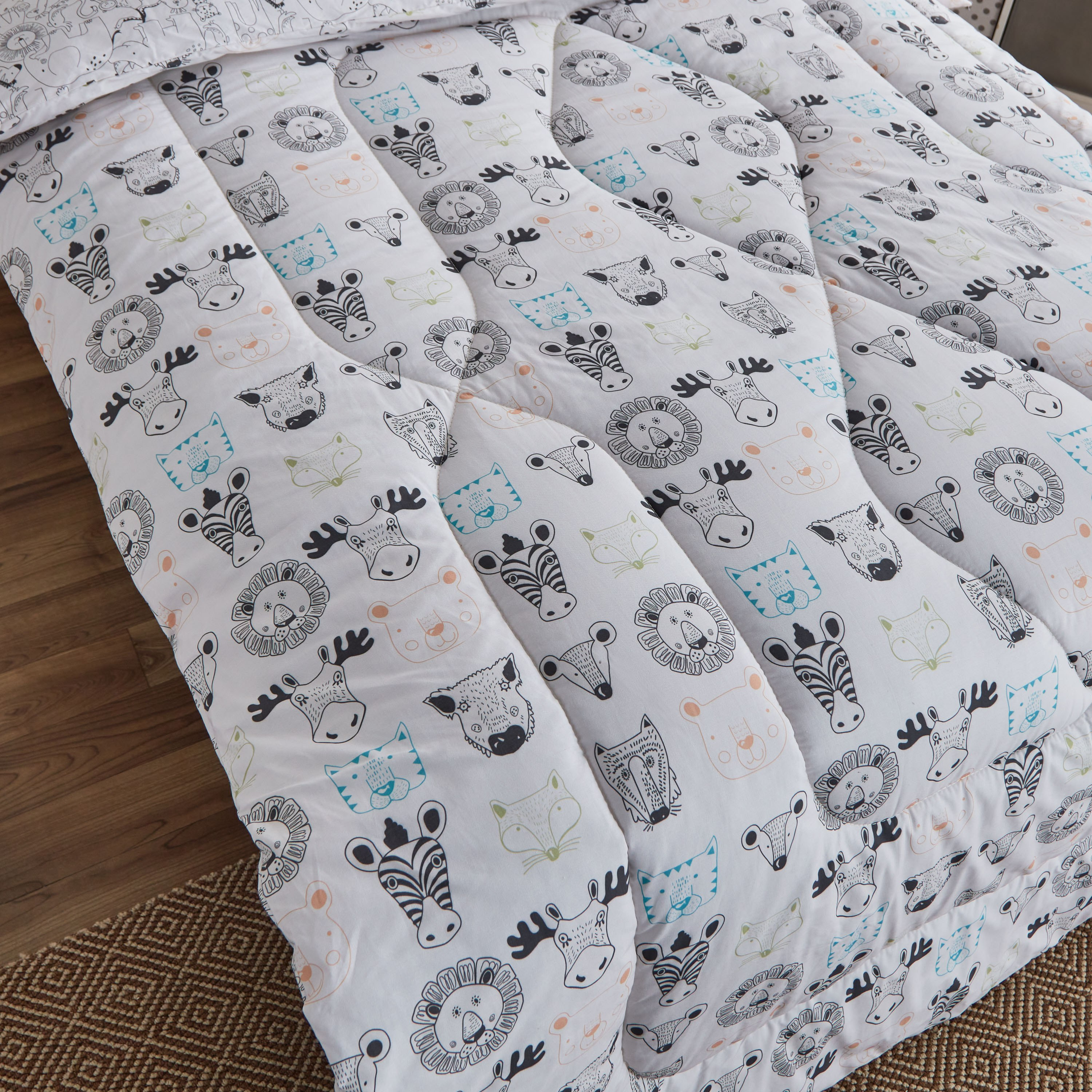 Ron Zoological 2-Piece Cotton Twin Comforter Set - 160x220 cm-hbxhomeware-hbxkidsandyouth-image-4