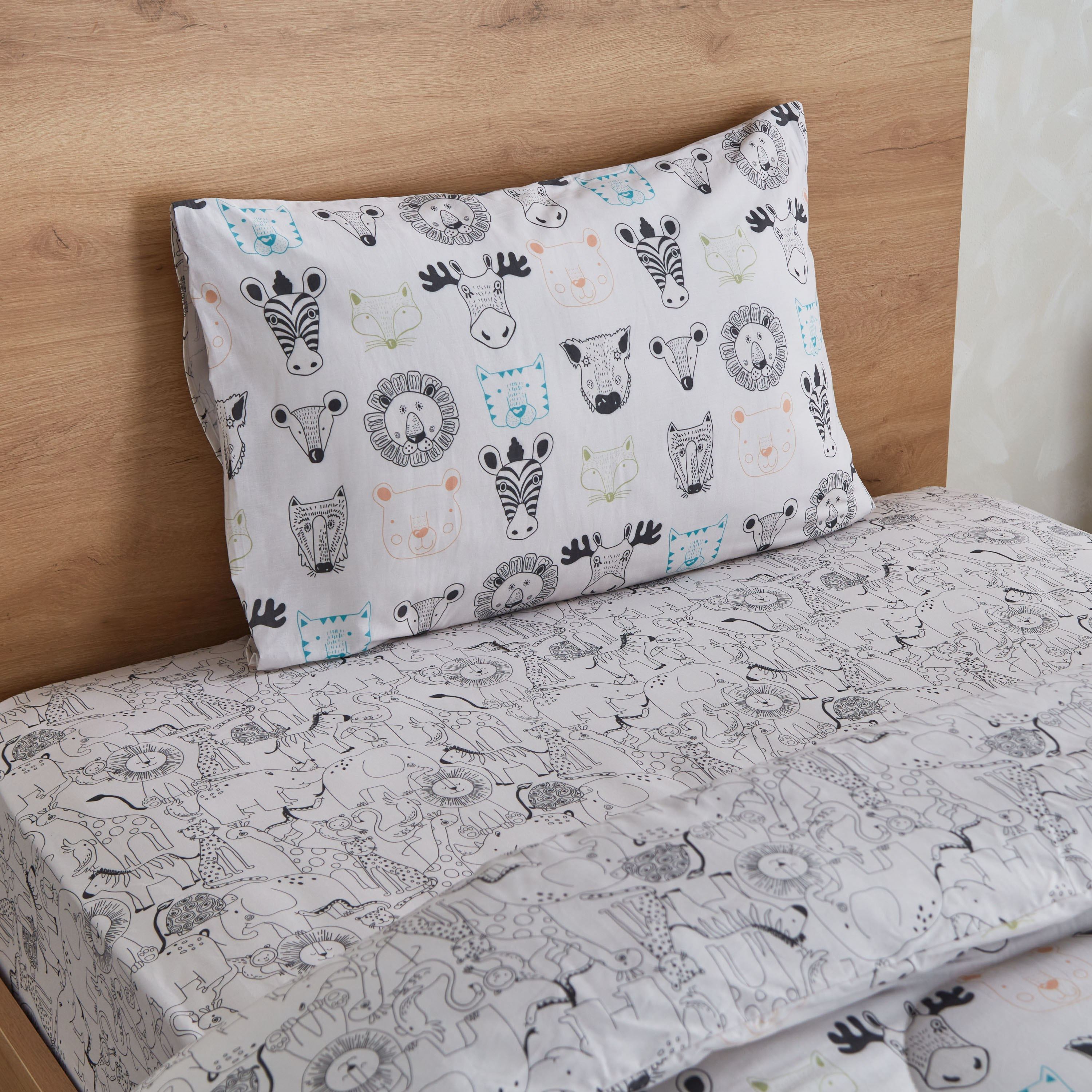 Ron Zoological 2-Piece Cotton Twin Comforter Set - 160x220 cm-hbxhomeware-hbxkidsandyouth-image-6