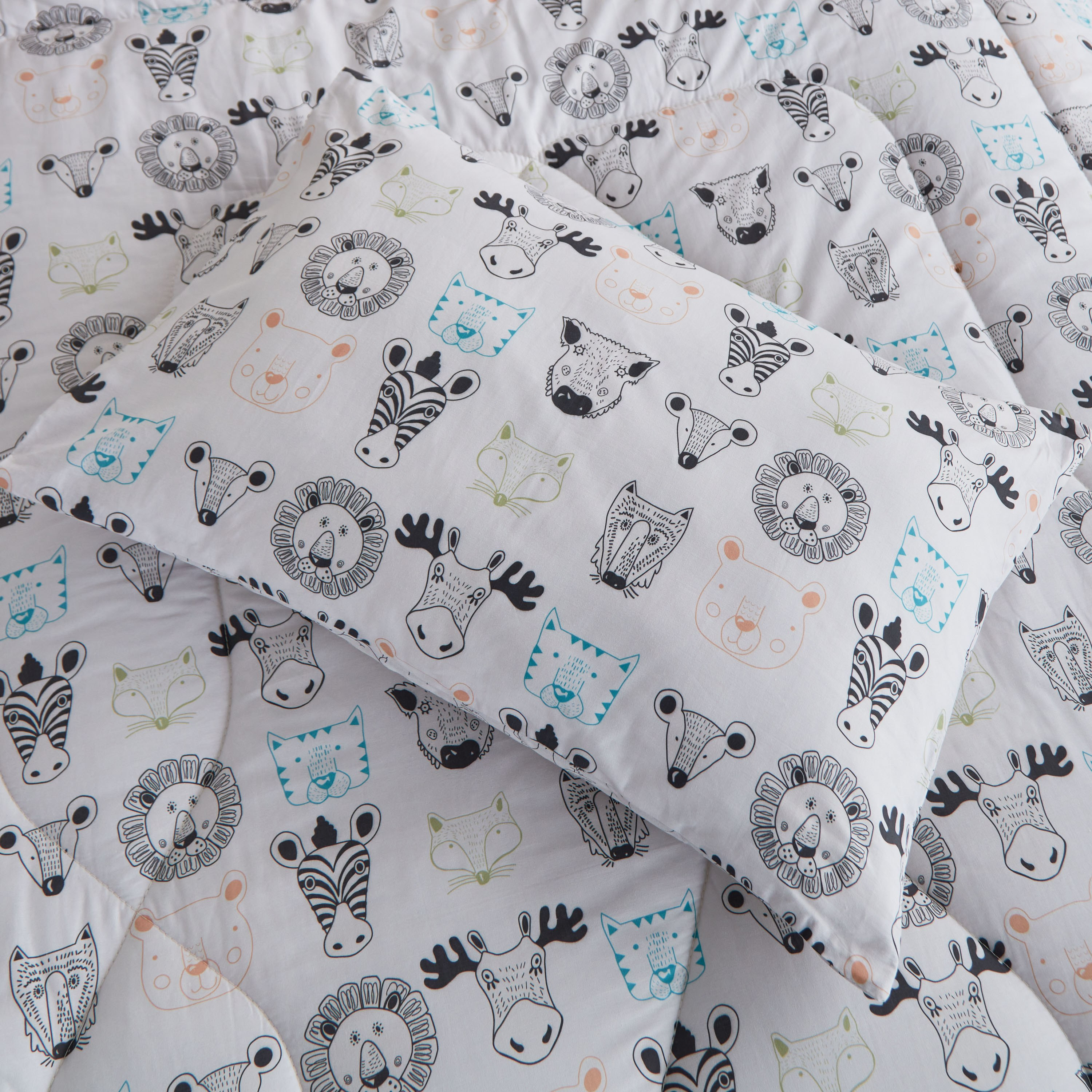 Ron Zoological 2-Piece Cotton Twin Comforter Set - 160x220 cm-hbxhomeware-hbxkidsandyouth-image-7