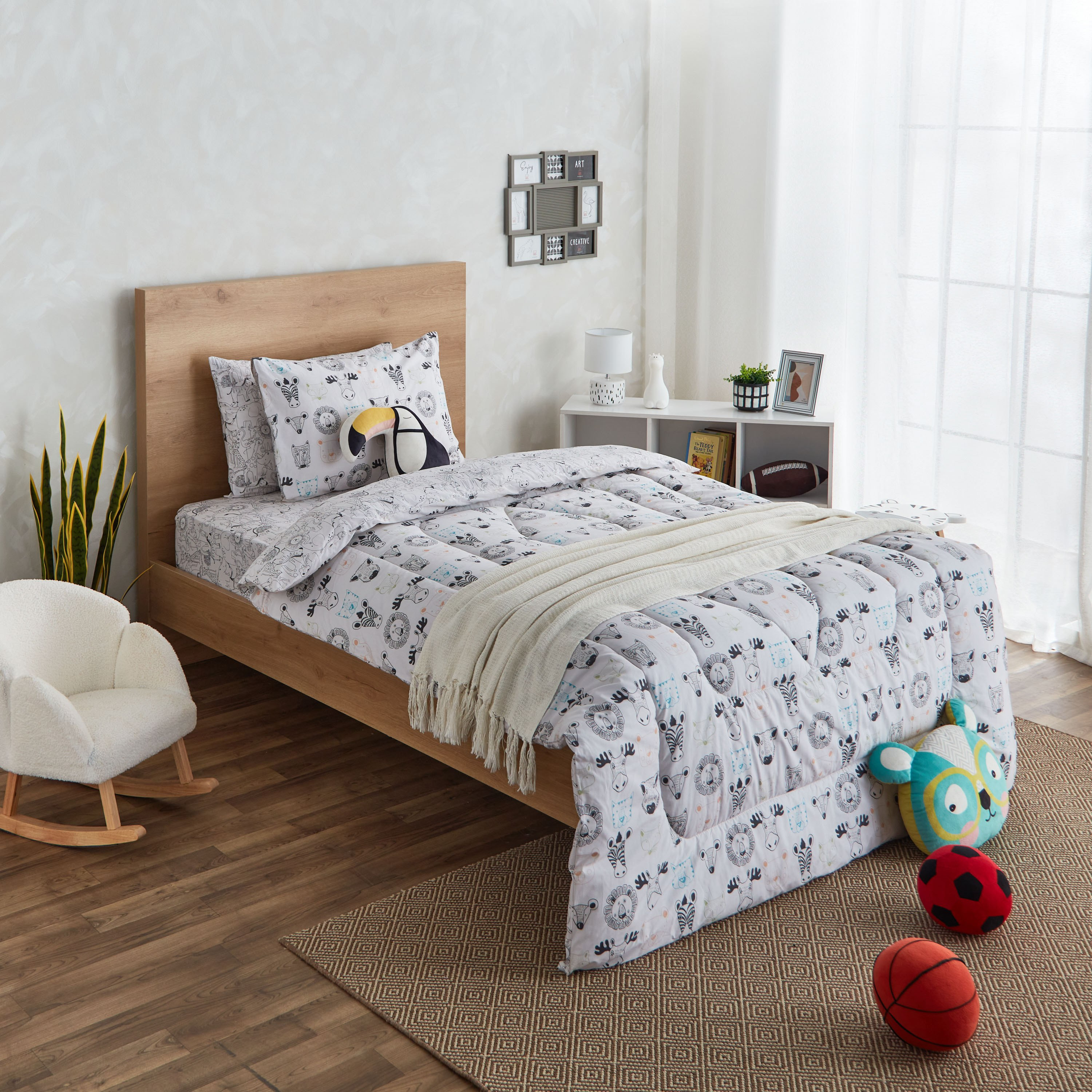 Ron Zoological 2-Piece Cotton Twin Comforter Set - 160x220 cm-hbxhomeware-hbxkidsandyouth-image-8