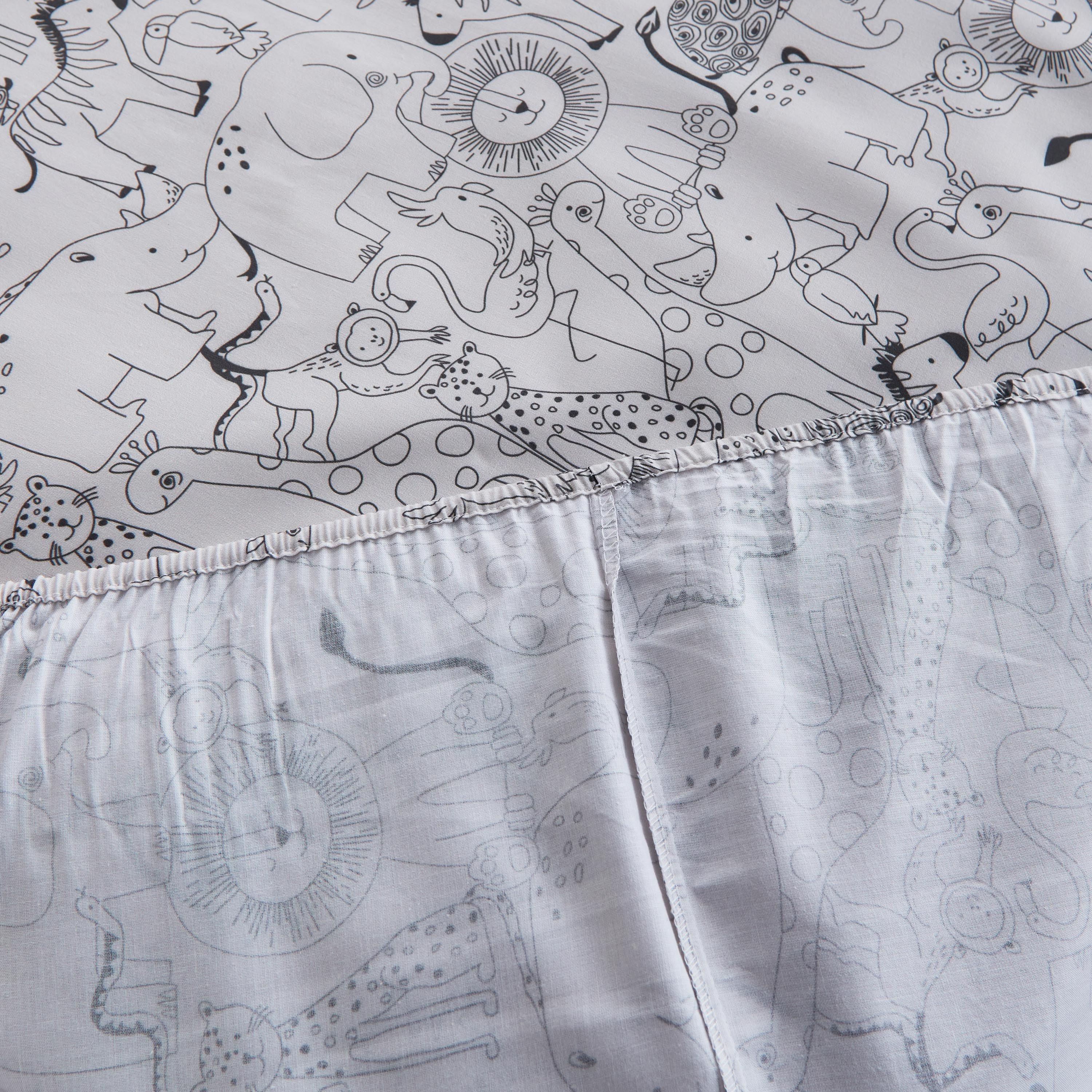 Ron Zoological Cotton Twin Fitted Sheet - 120x200+25 cm-hbxhomeware-hbxkidsandyouth-image-6