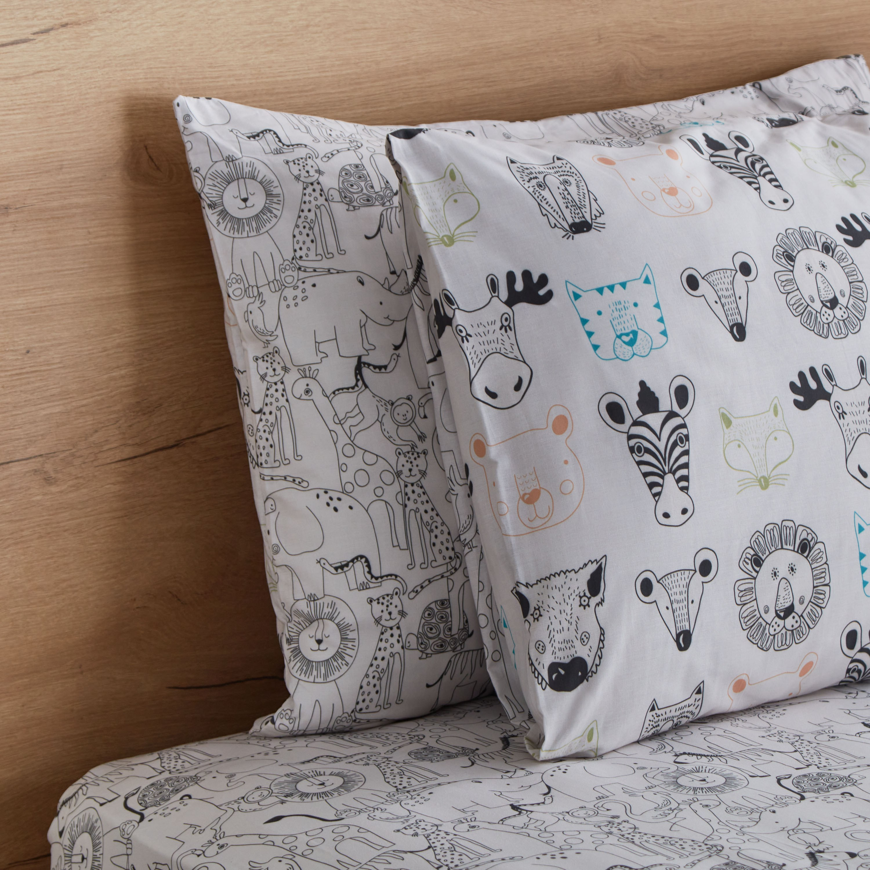 Ron Zoological 2-Piece Cotton Pillow Cover Set - 50x75 cm-hbxhomeware-hbxkidsandyouth-image-3