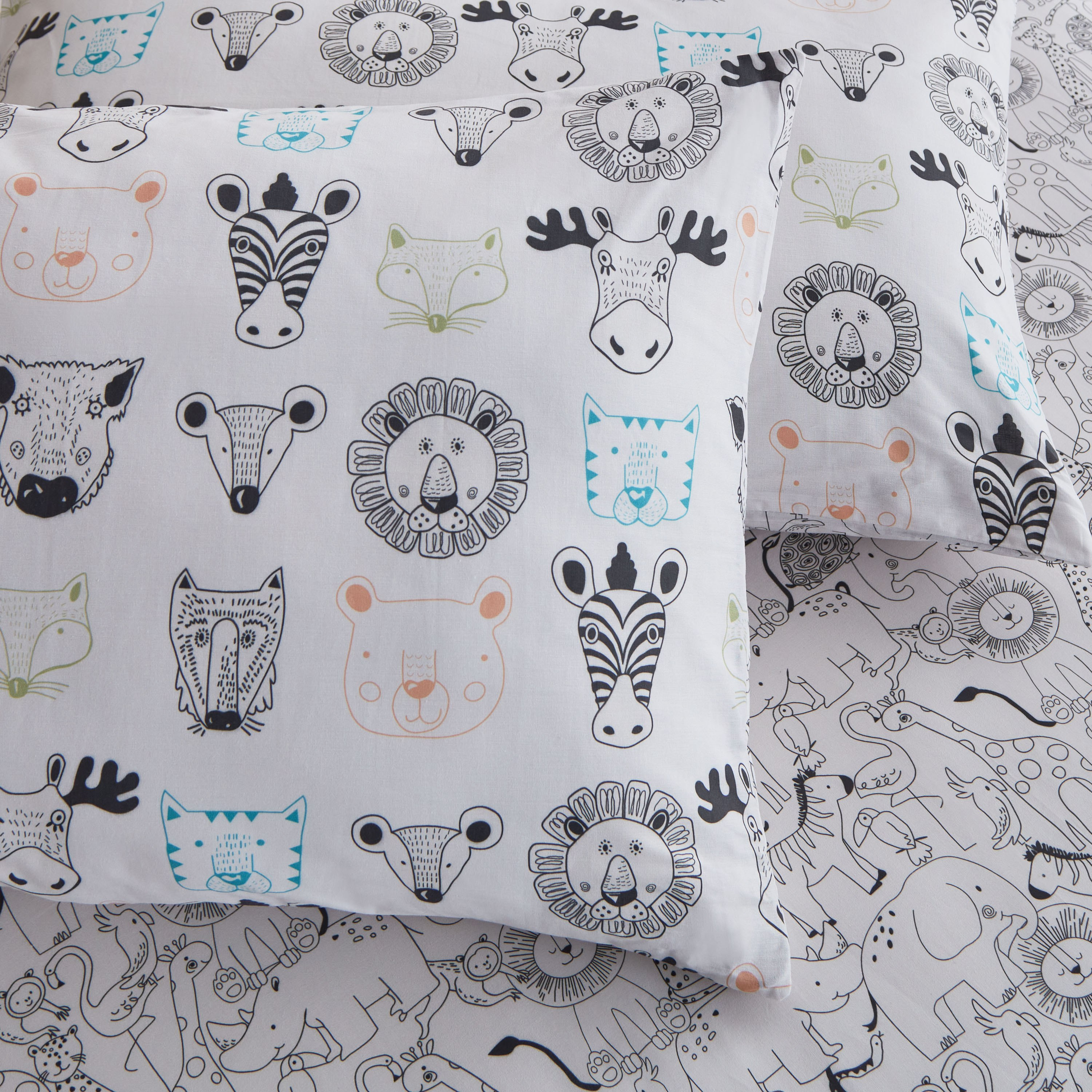 Ron Zoological 2-Piece Cotton Pillow Cover Set - 50x75 cm-hbxhomeware-hbxkidsandyouth-image-5