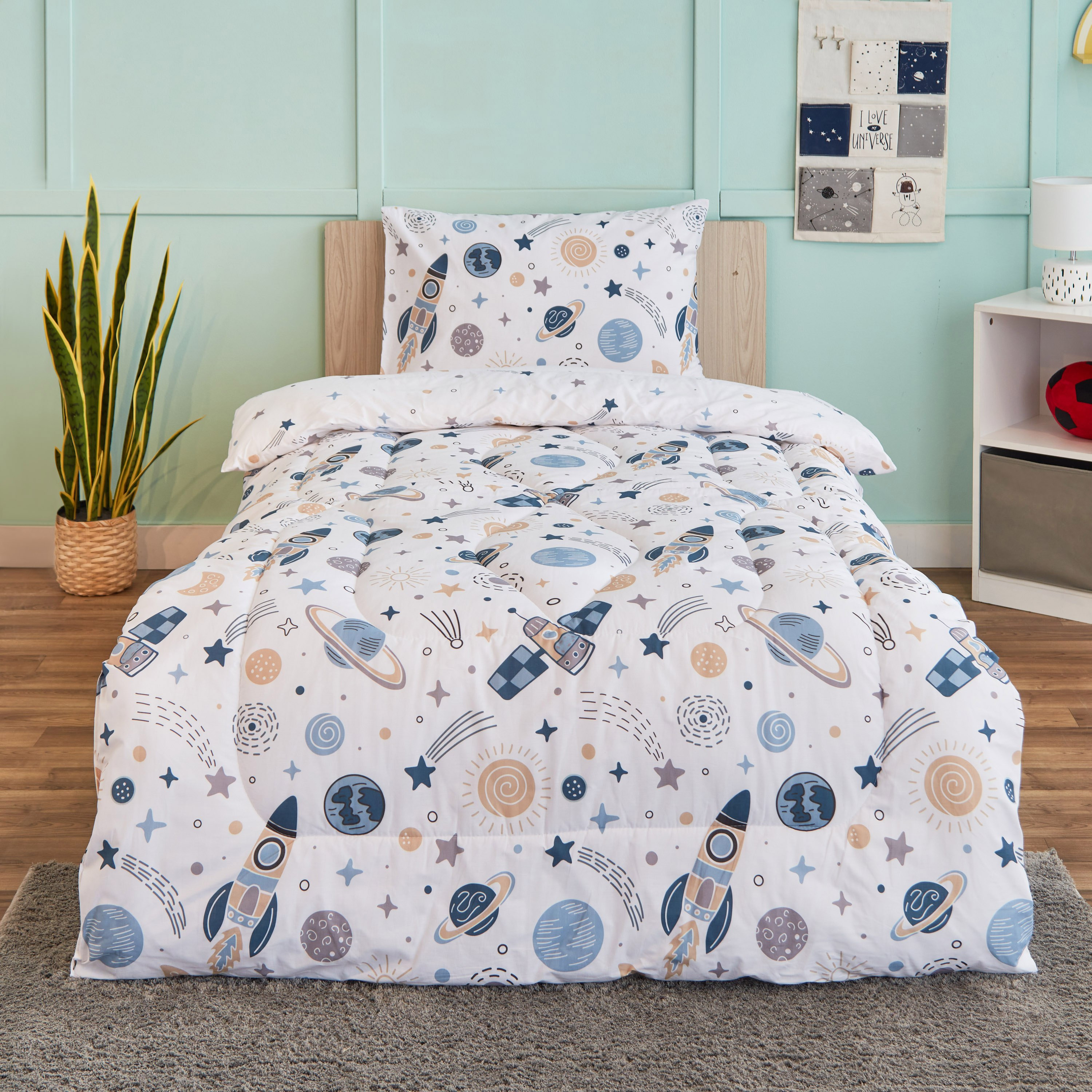 طقم لحاف فردي قطن قطعتين كوسمو من هاري - 135x220 سم-hbxhomeware-hbxkidsandyouth-image-1