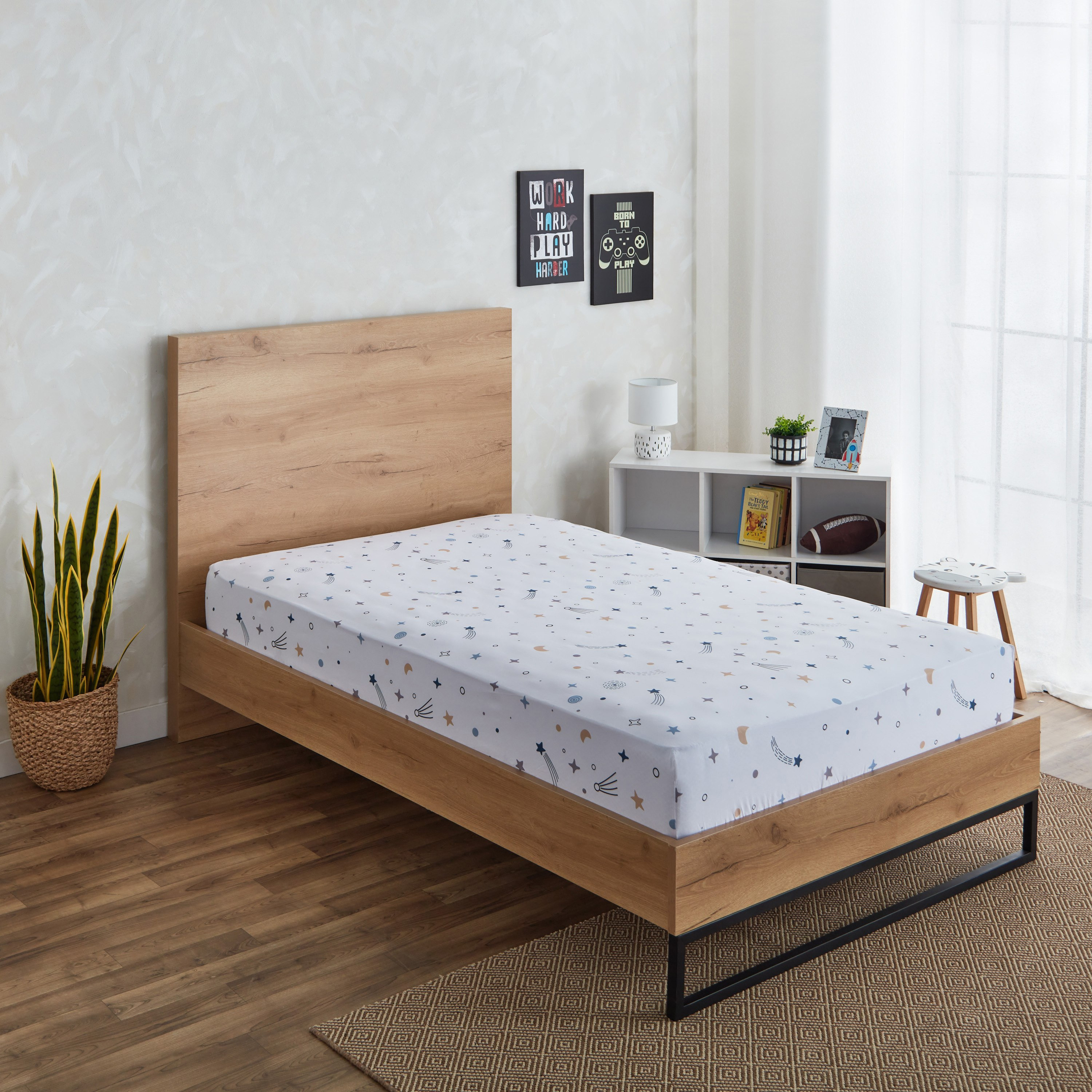 Harry Kosmo Cotton Twin Fitted Sheet - 120x200+25 cm-hbxhomeware-hbxkidsandyouth-image-1