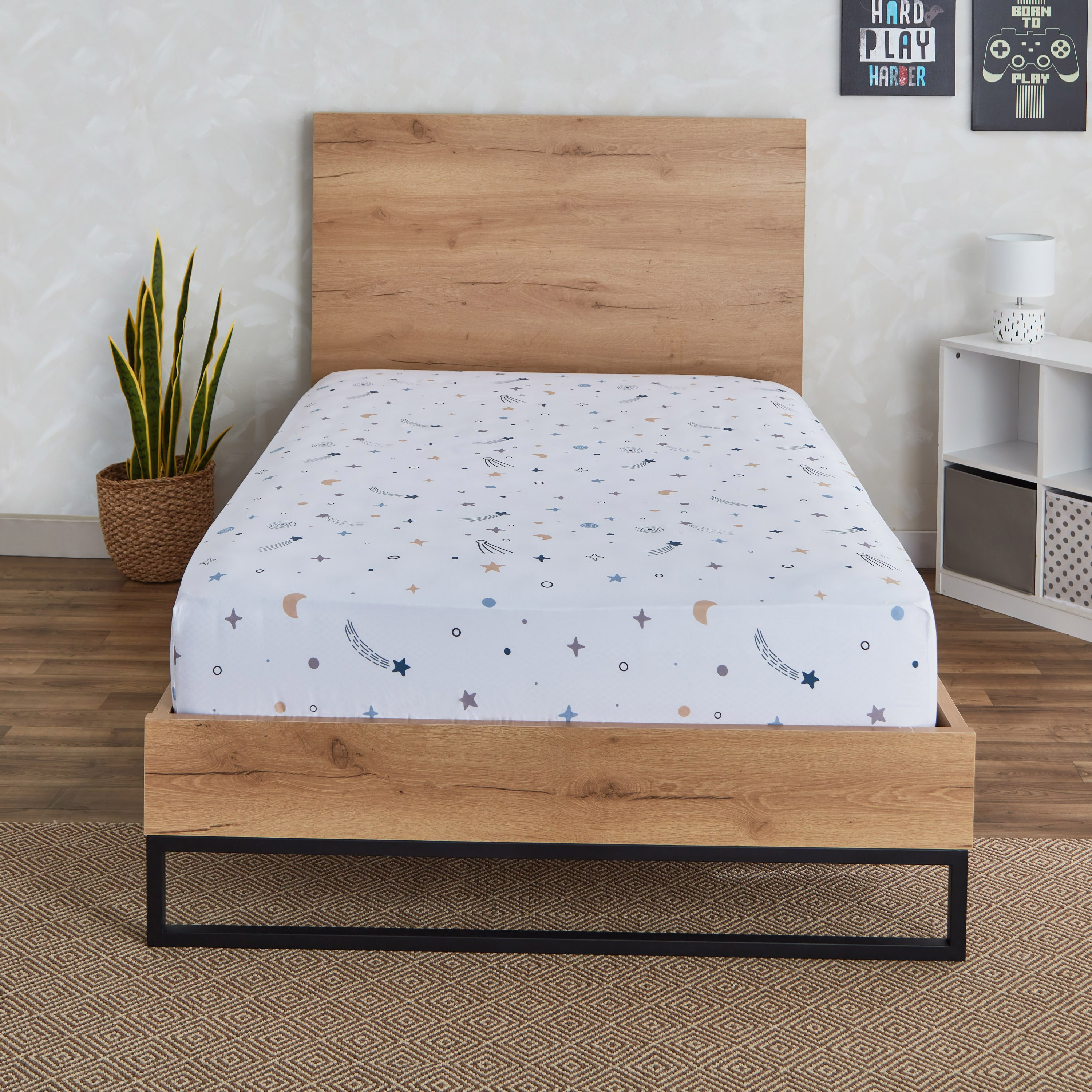 Harry Kosmo Cotton Twin Fitted Sheet - 120x200+25 cm-hbxhomeware-hbxkidsandyouth-image-2