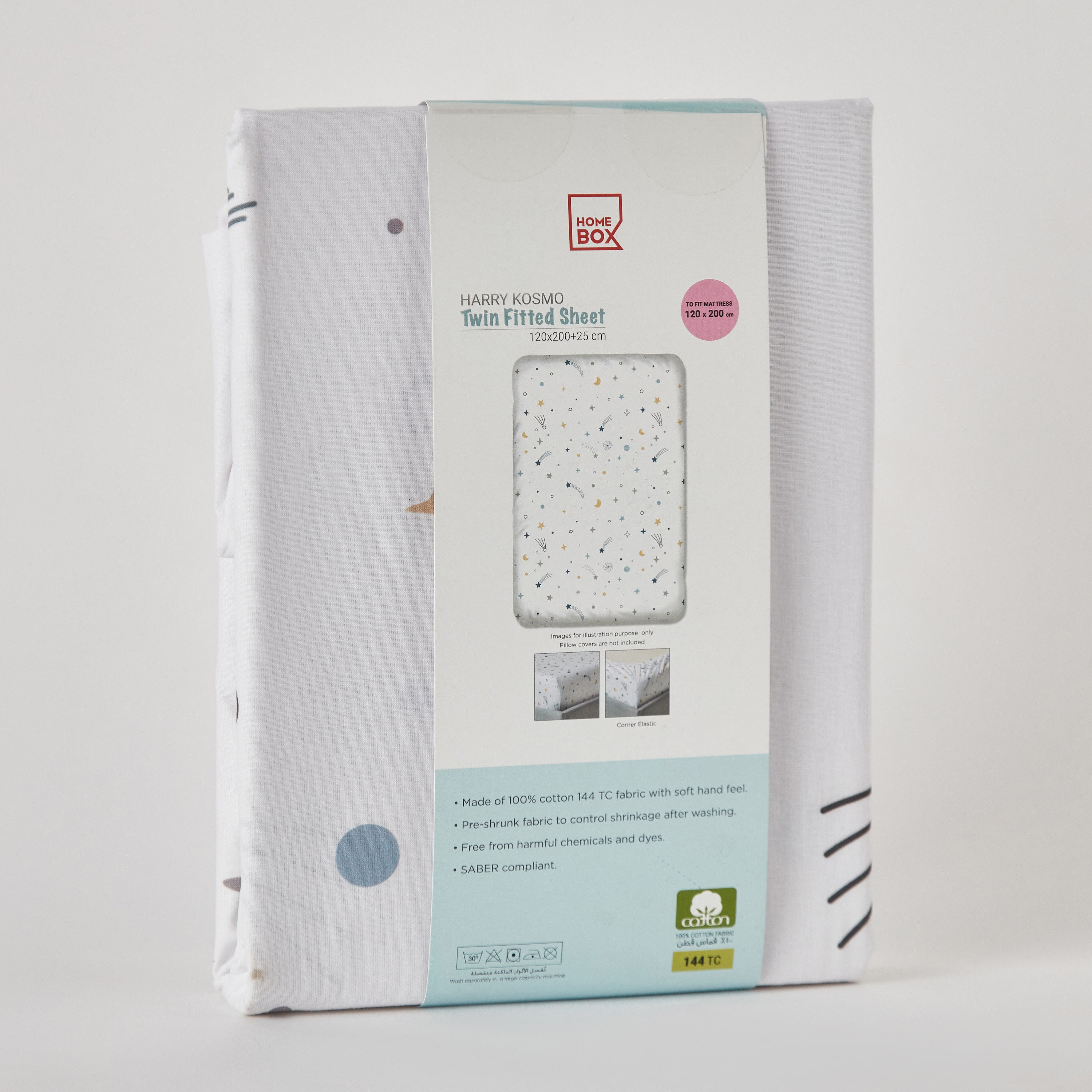 Harry Kosmo Cotton Twin Fitted Sheet - 120x200+25 cm-hbxhomeware-hbxkidsandyouth-image-8