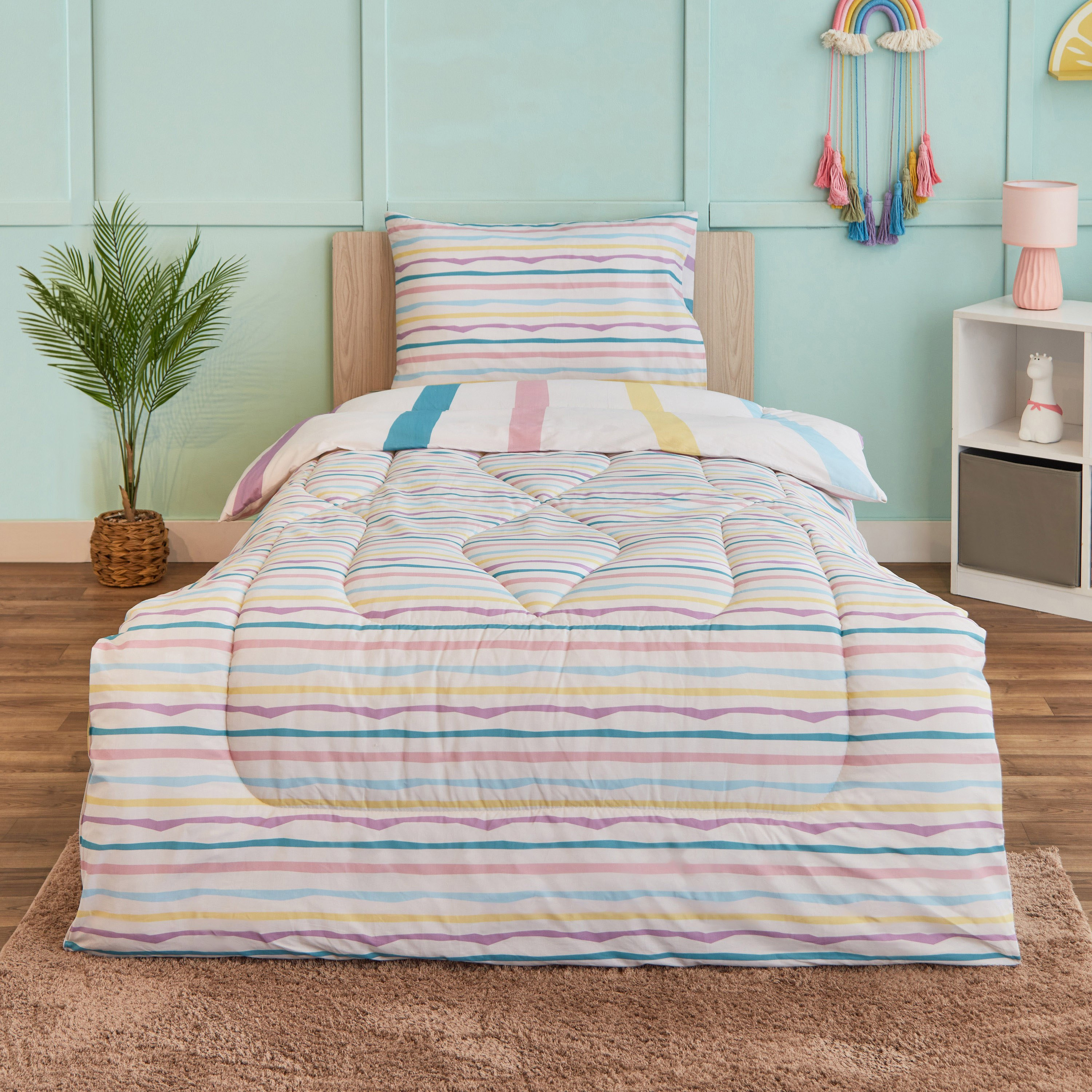 طقم لحاف فردي قطن قطعتين هالو صن شاين من هيرميوني - 135x220 سم-hbxhomeware-hbxkidsandyouth-image-3