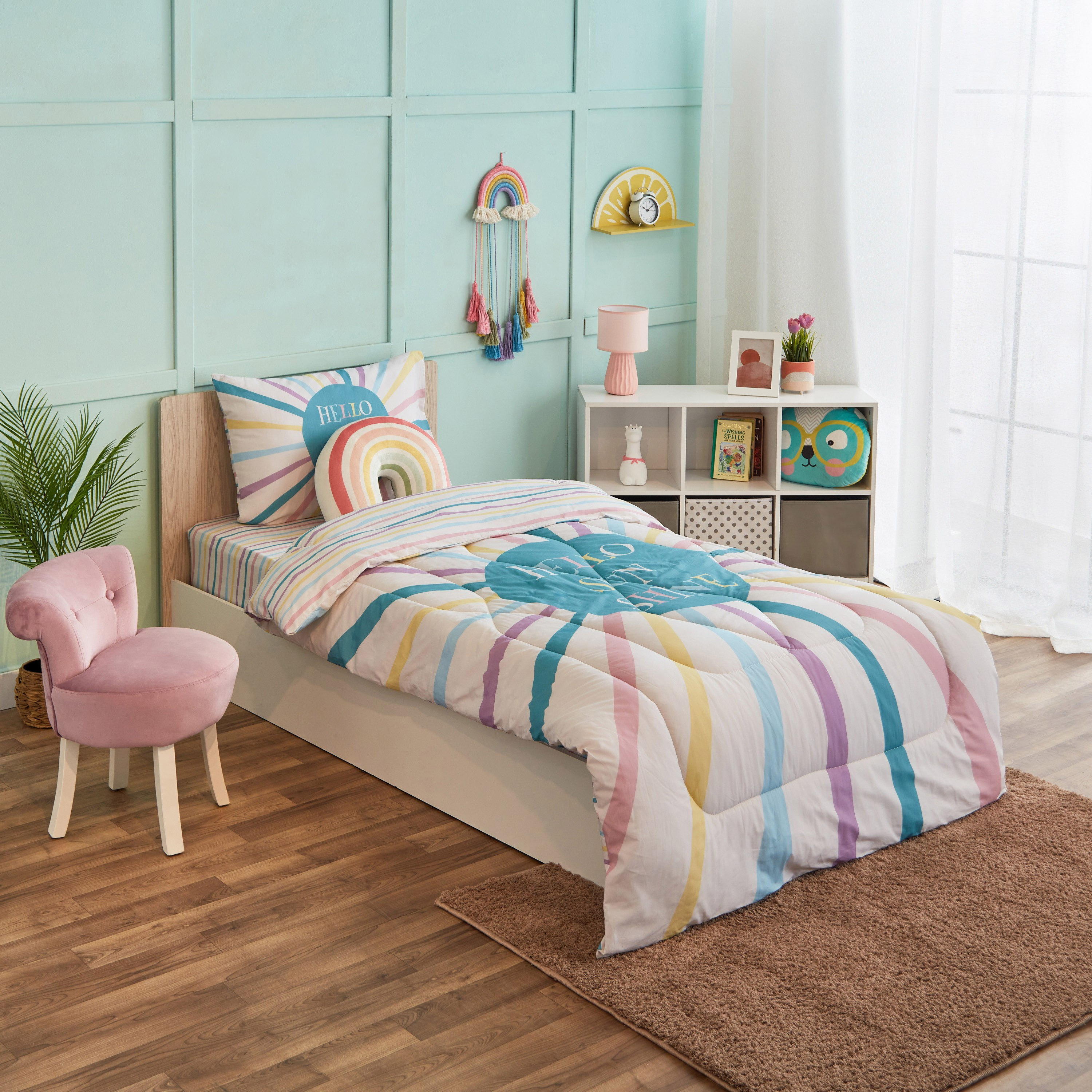 طقم لحاف فردي قطن قطعتين هالو صن شاين من هيرميوني - 135x220 سم-hbxhomeware-hbxkidsandyouth-image-9