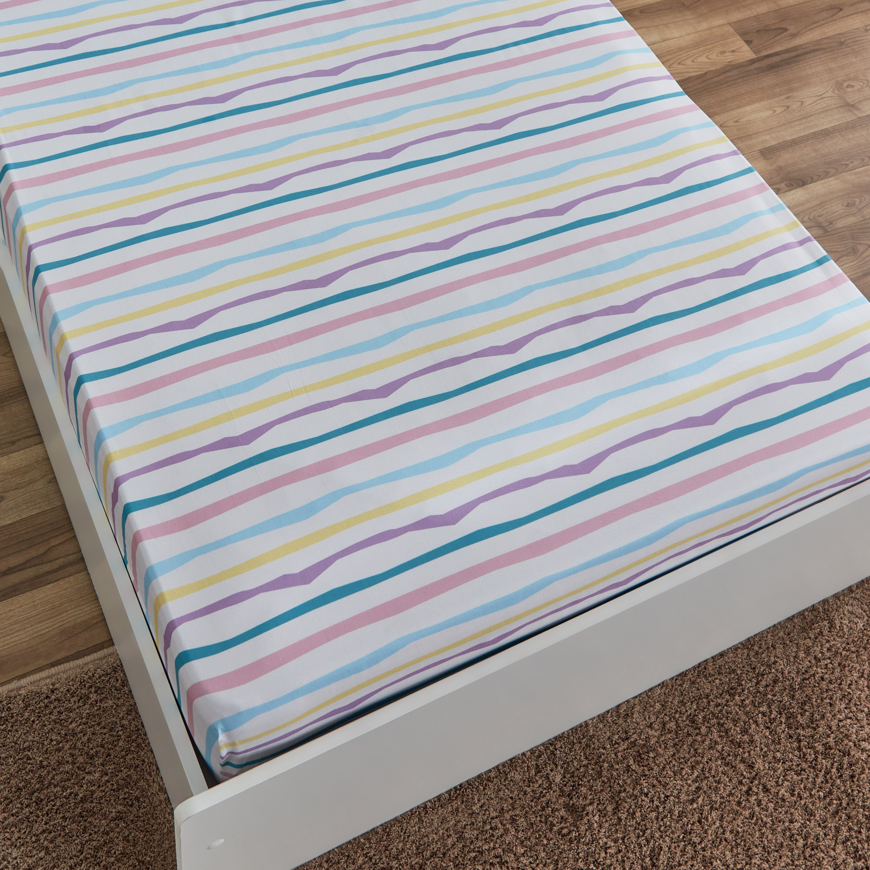 شرشف مطاطي فردي قطن من هيرميوني هيلو صن شاين - 90x200+25 سم-hbxhomeware-hbxkidsandyouth-image-3
