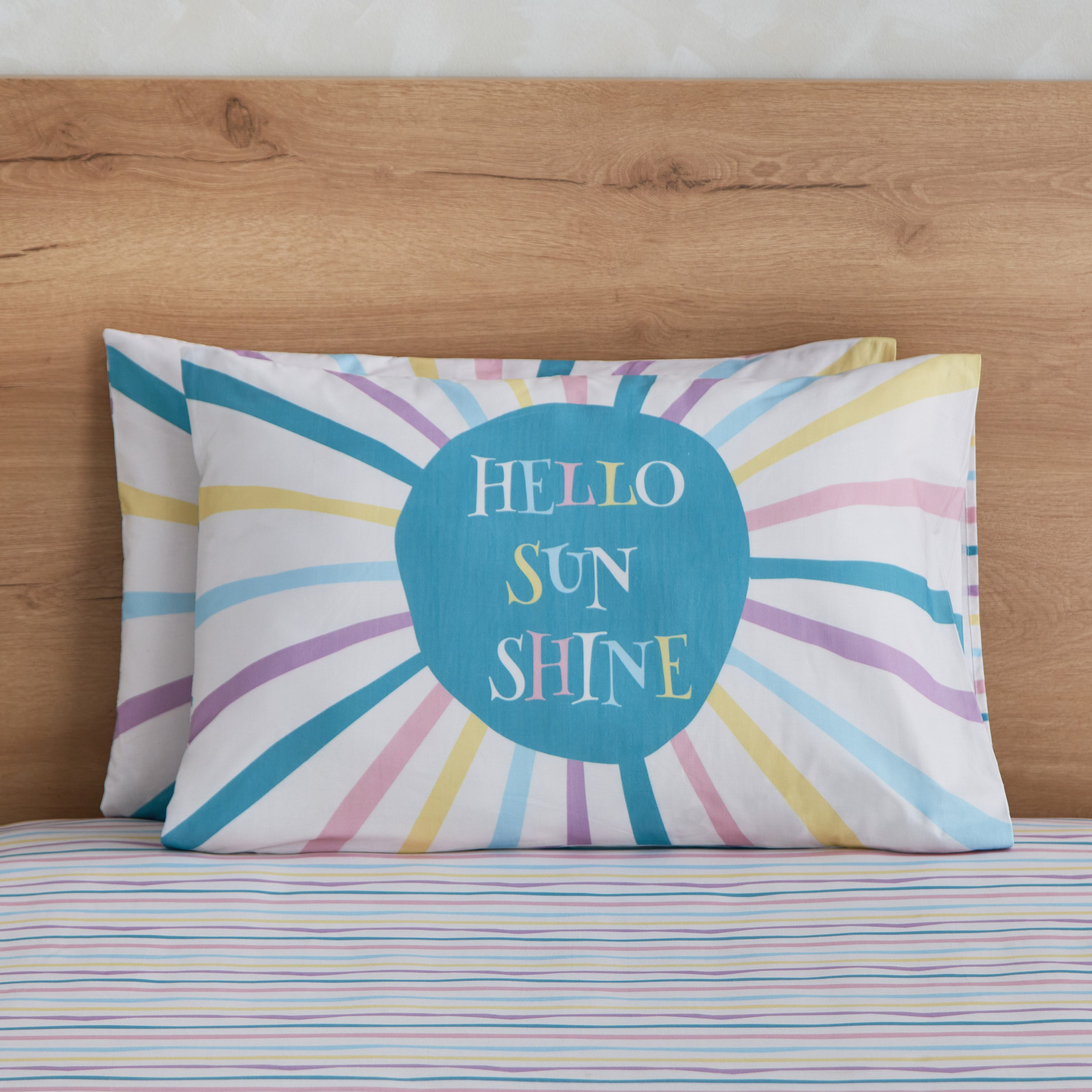 طقم غطاء وسادة قطن قطعتين هالو صن شاين من هيرميوني- 50x75 سم-hbxhomeware-hbxkidsandyouth-image-2