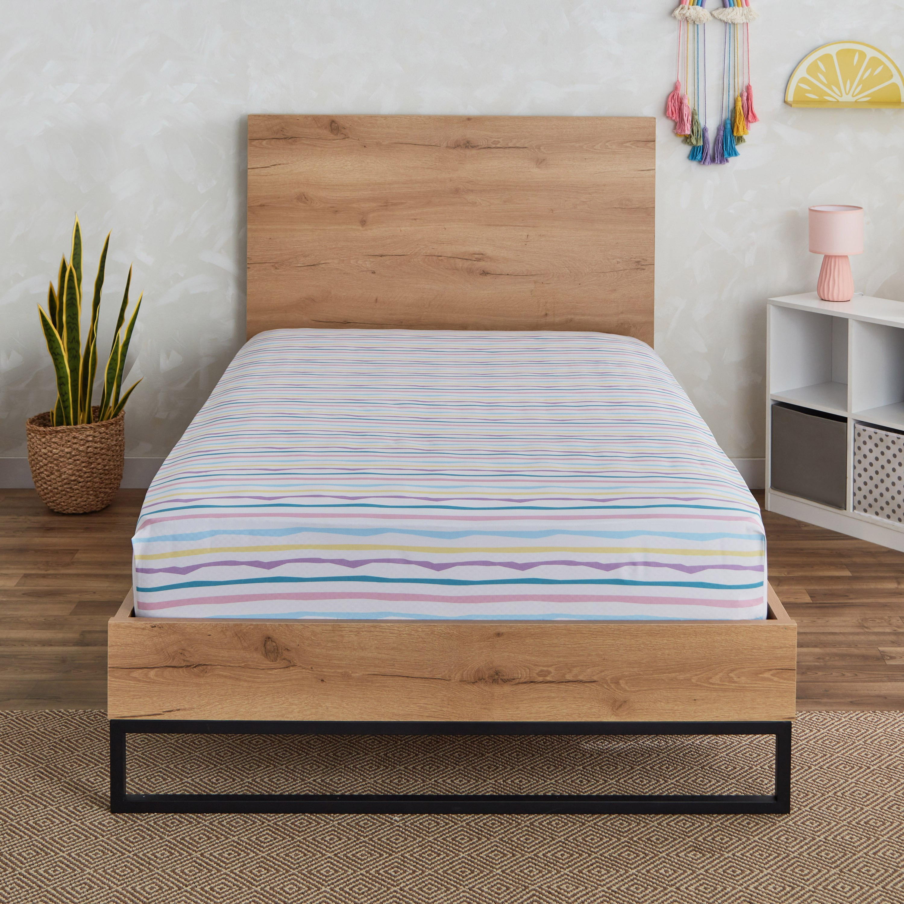 شرشف مطاطي توين قطن من هيرميوني هيلو صن شاين - 120x200+25 سم-hbxhomeware-hbxkidsandyouth-image-2