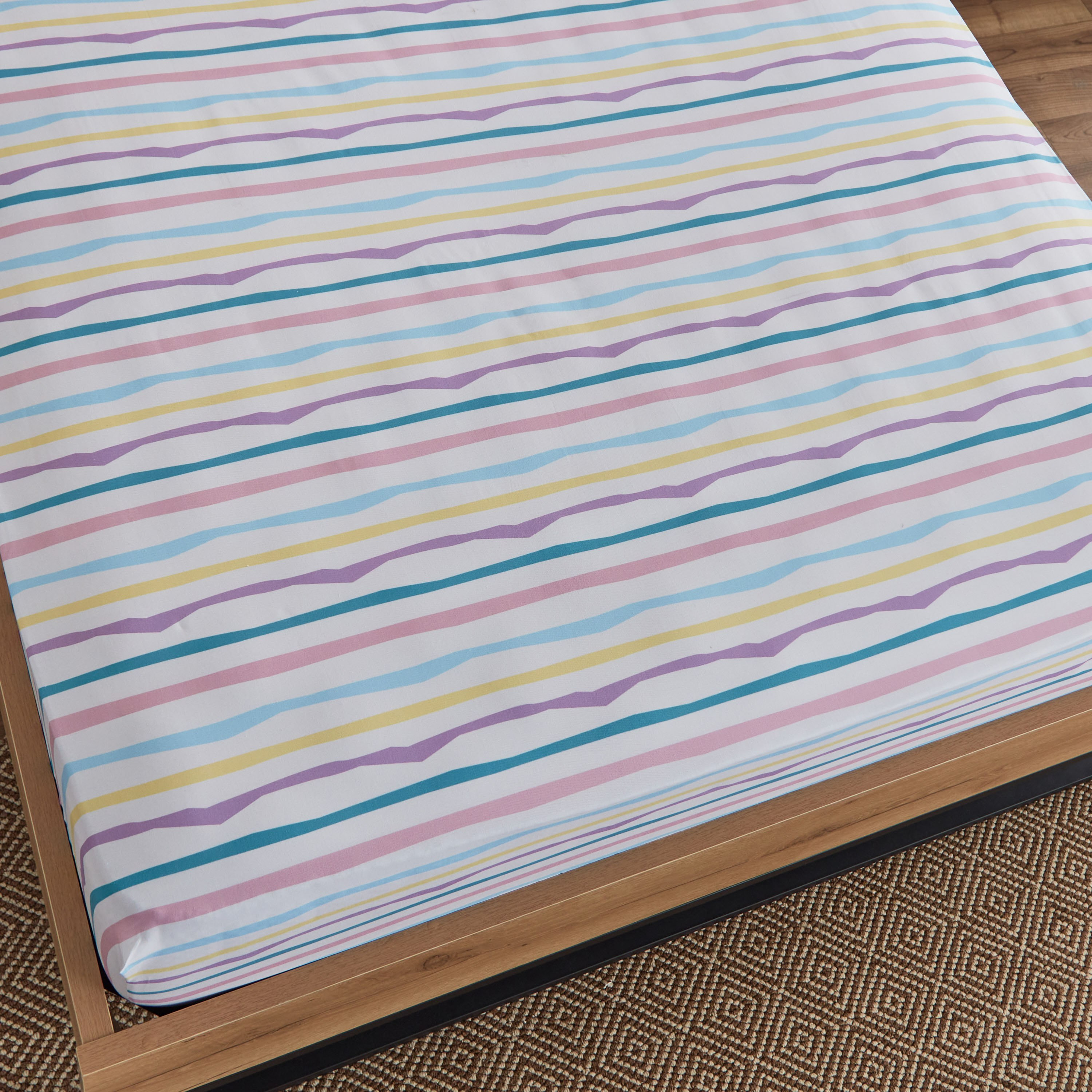 شرشف مطاطي توين قطن من هيرميوني هيلو صن شاين - 120x200+25 سم-hbxhomeware-hbxkidsandyouth-image-3