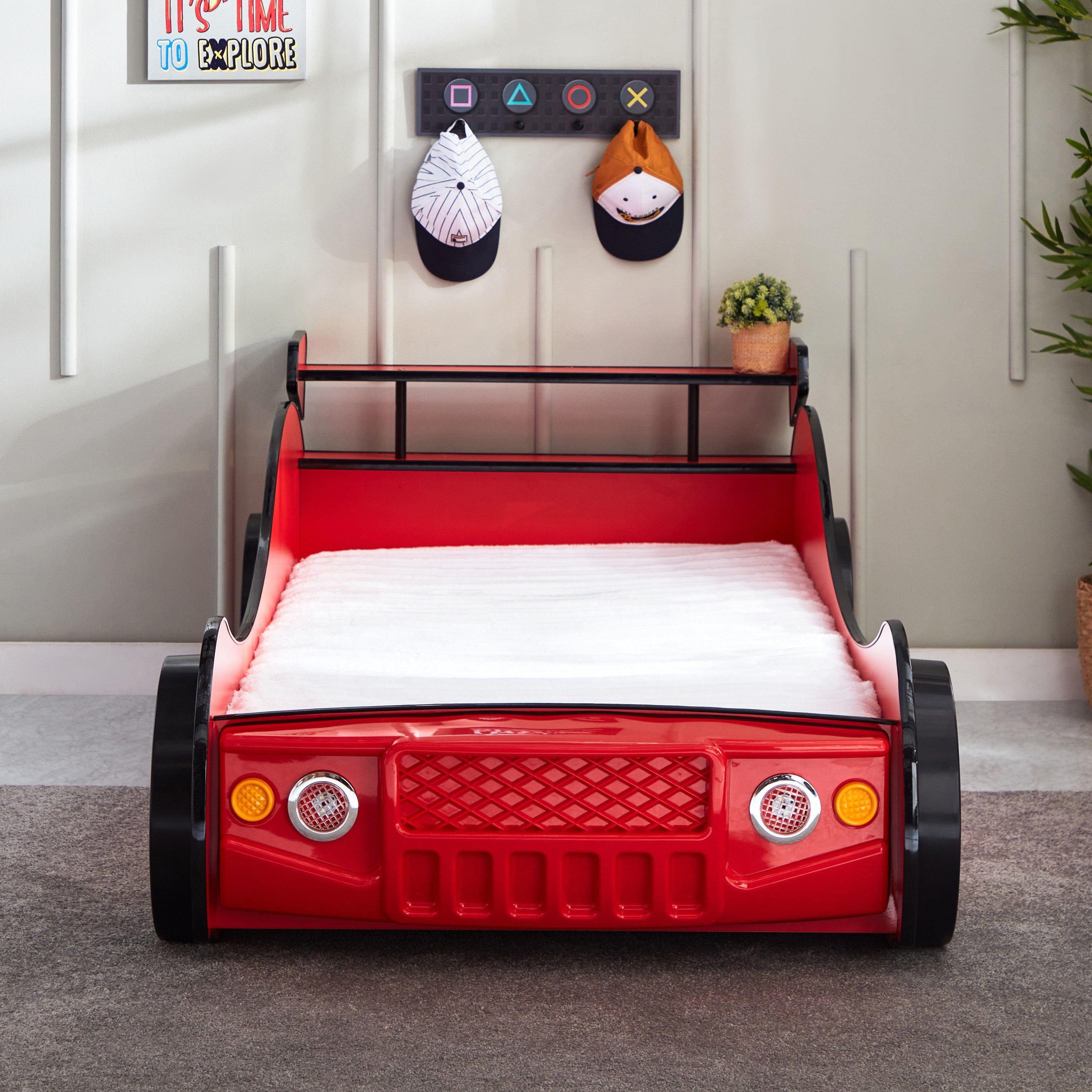 سرير تصميم سيارة سباق فردي من سوبريم إنيرجي - 90x190 سم-hbxfurniture-bedsandbedsets-beds-single-image-2