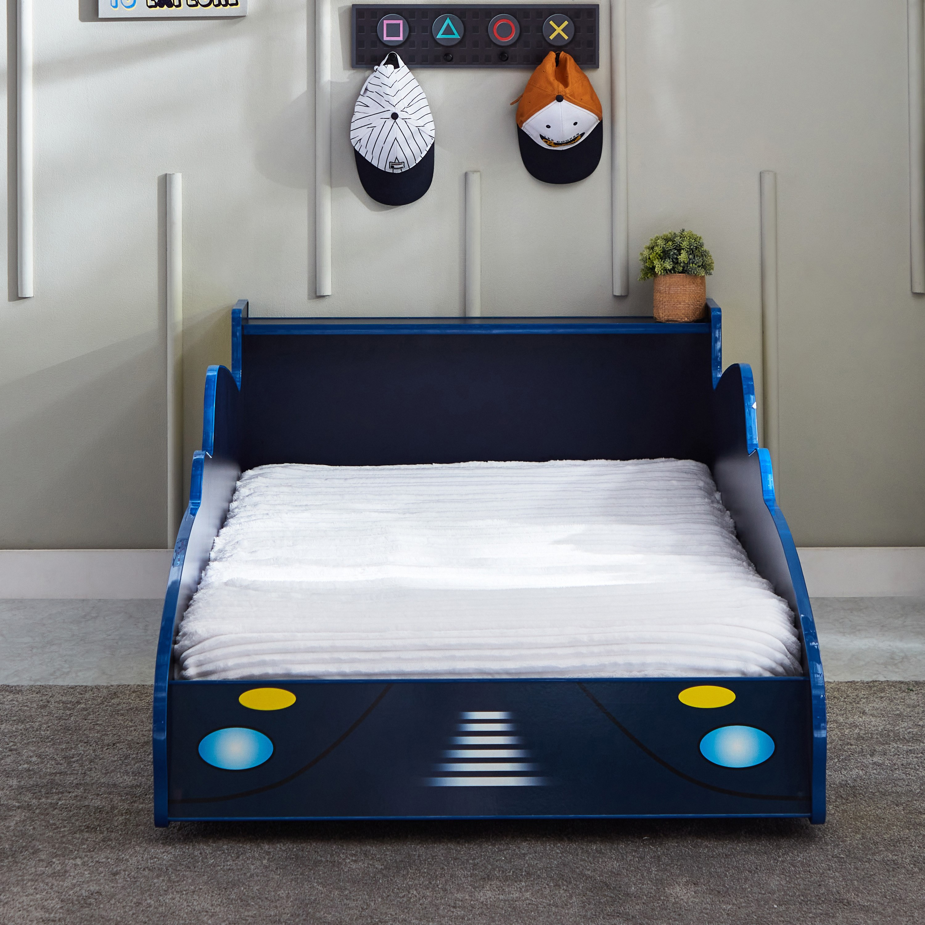 سرير بتصميم سيارة سباق من سوبريم أف1 - 90x190 سم-hbxfurniture-bedsandbedsets-beds-single-image-2