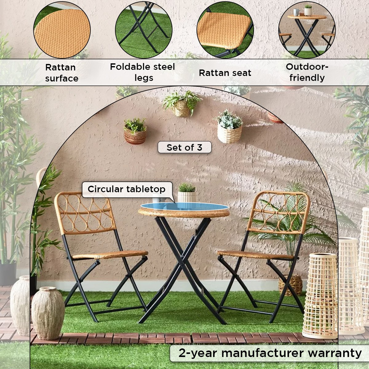 طقم شرفة مقعدين قابل للطي للجلسات الخارجيّة من فيرا كابانا-hbxfurniture-outdoor-diningsets-image-4