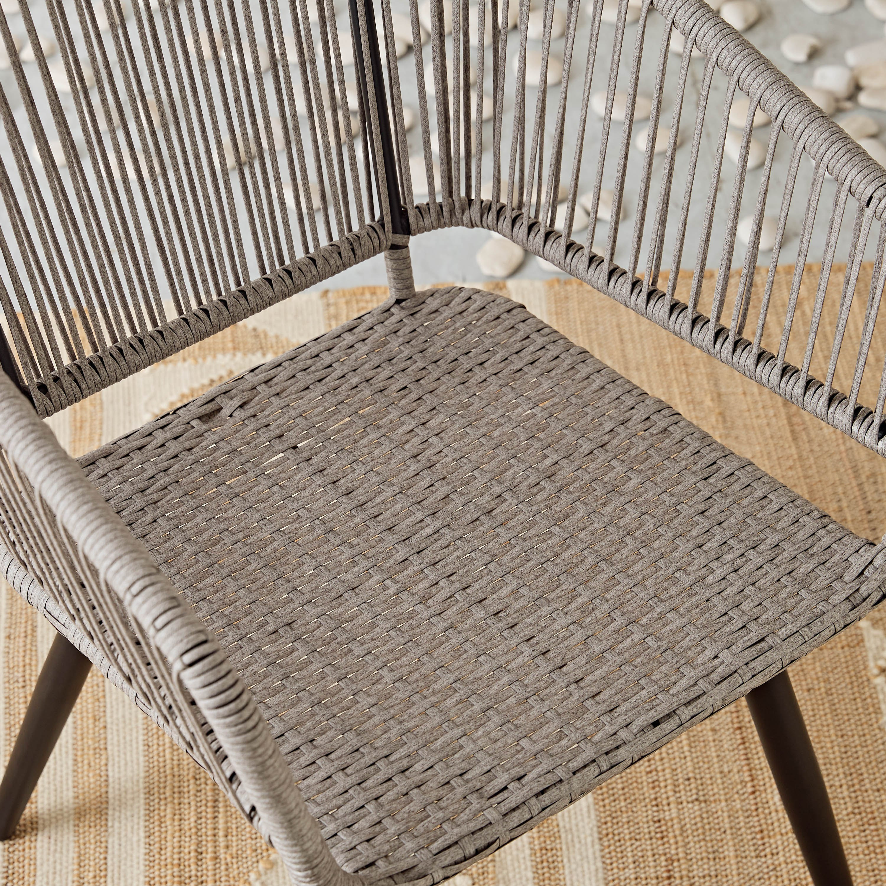 Vera Fresca Coal 2-Seater Outdoor Balcony Set with Cushions-hbxfurniture-outdoor-diningsets-image-6