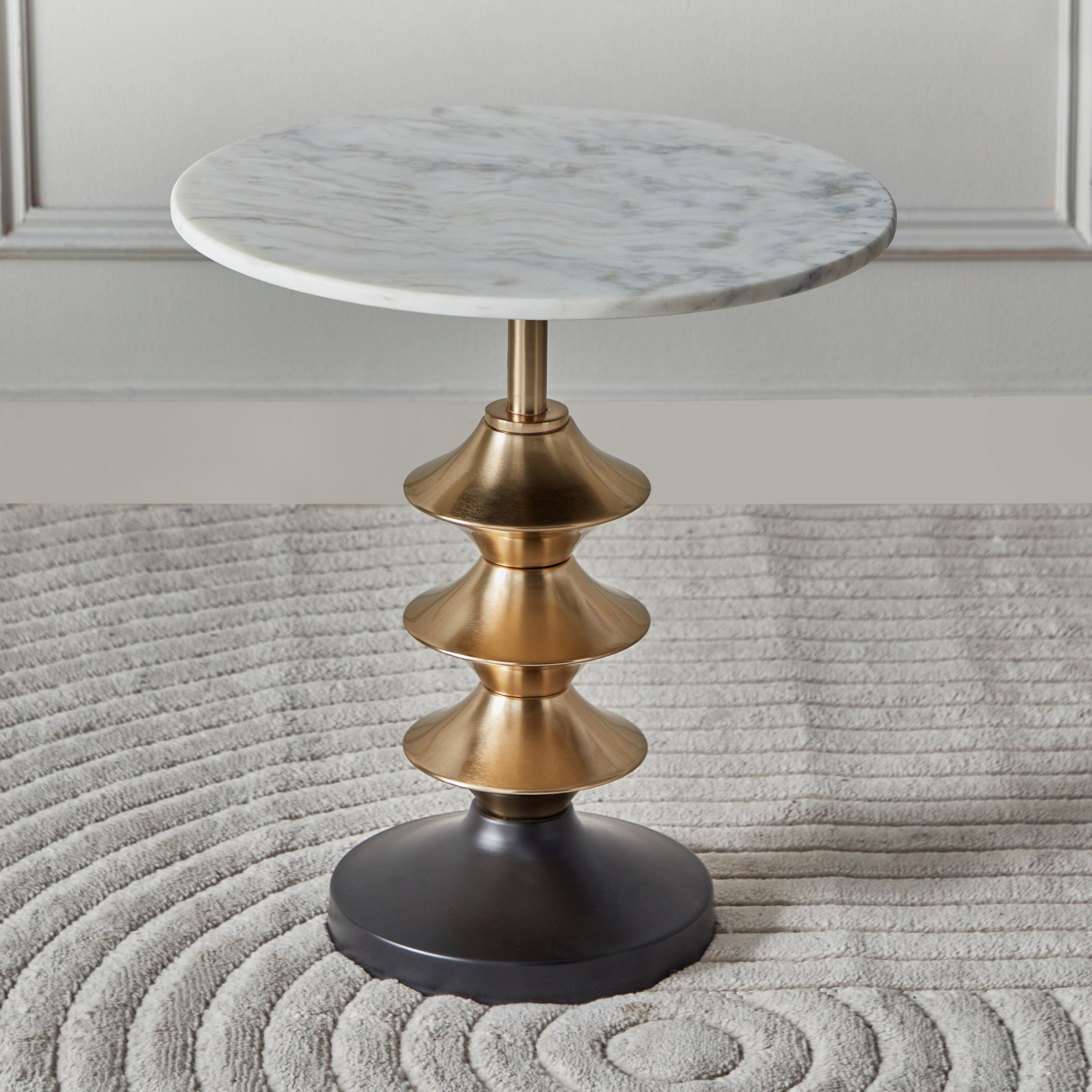 Cavon Helix Genuine Marble Top End Table-hbxfurniture-livingroom-endtables-image-2