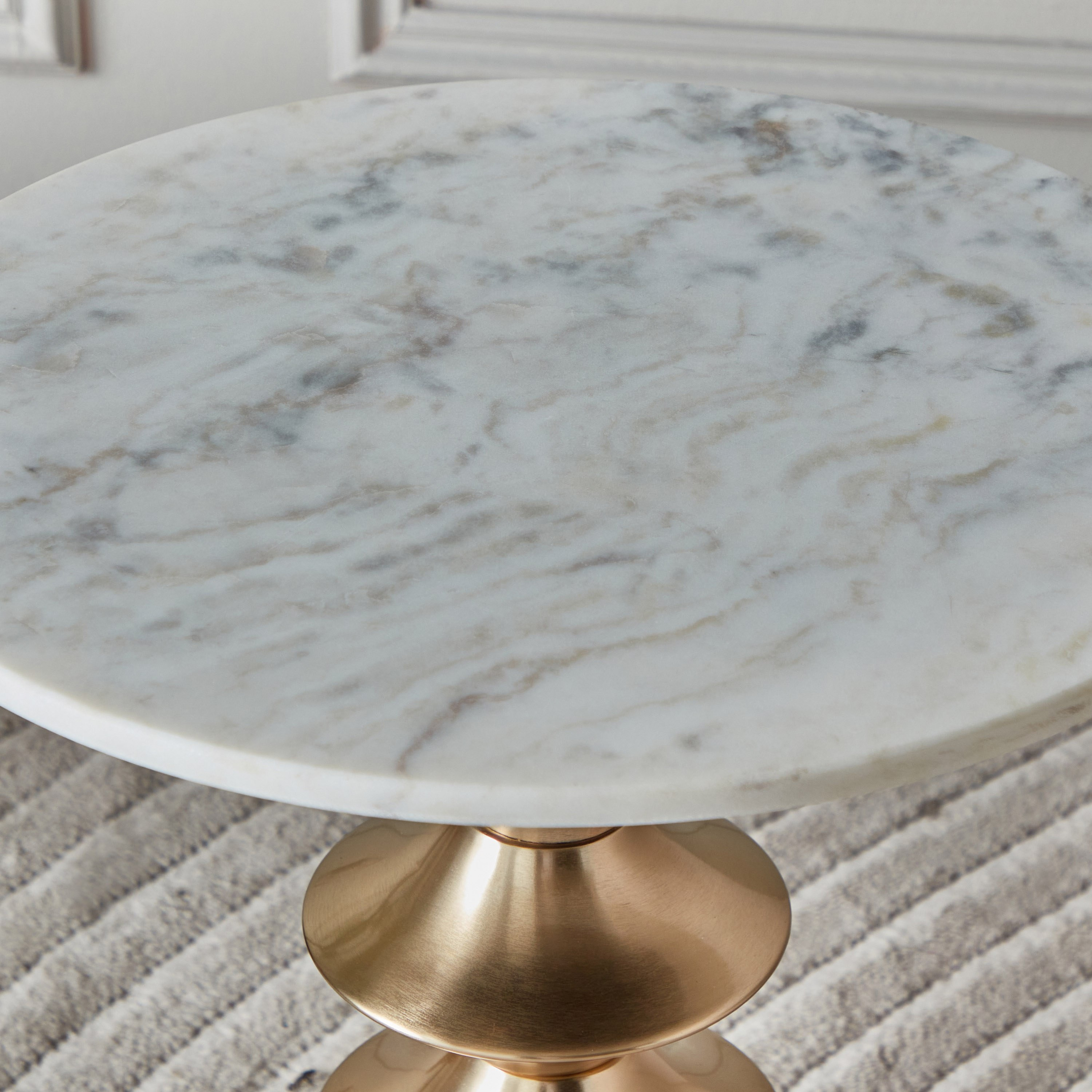 Cavon Helix Genuine Marble Top End Table-hbxfurniture-livingroom-endtables-image-4