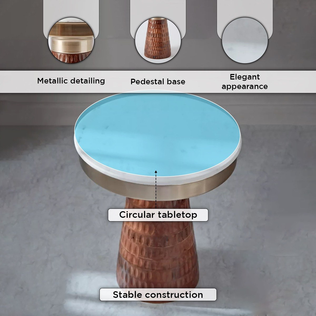 طاولة جانبية بسطح من الرخام الأصلي وقاعدة من الخشب الصلب - جاوري من فيندرا-hbxfurniture-livingroom-endtables-image-5