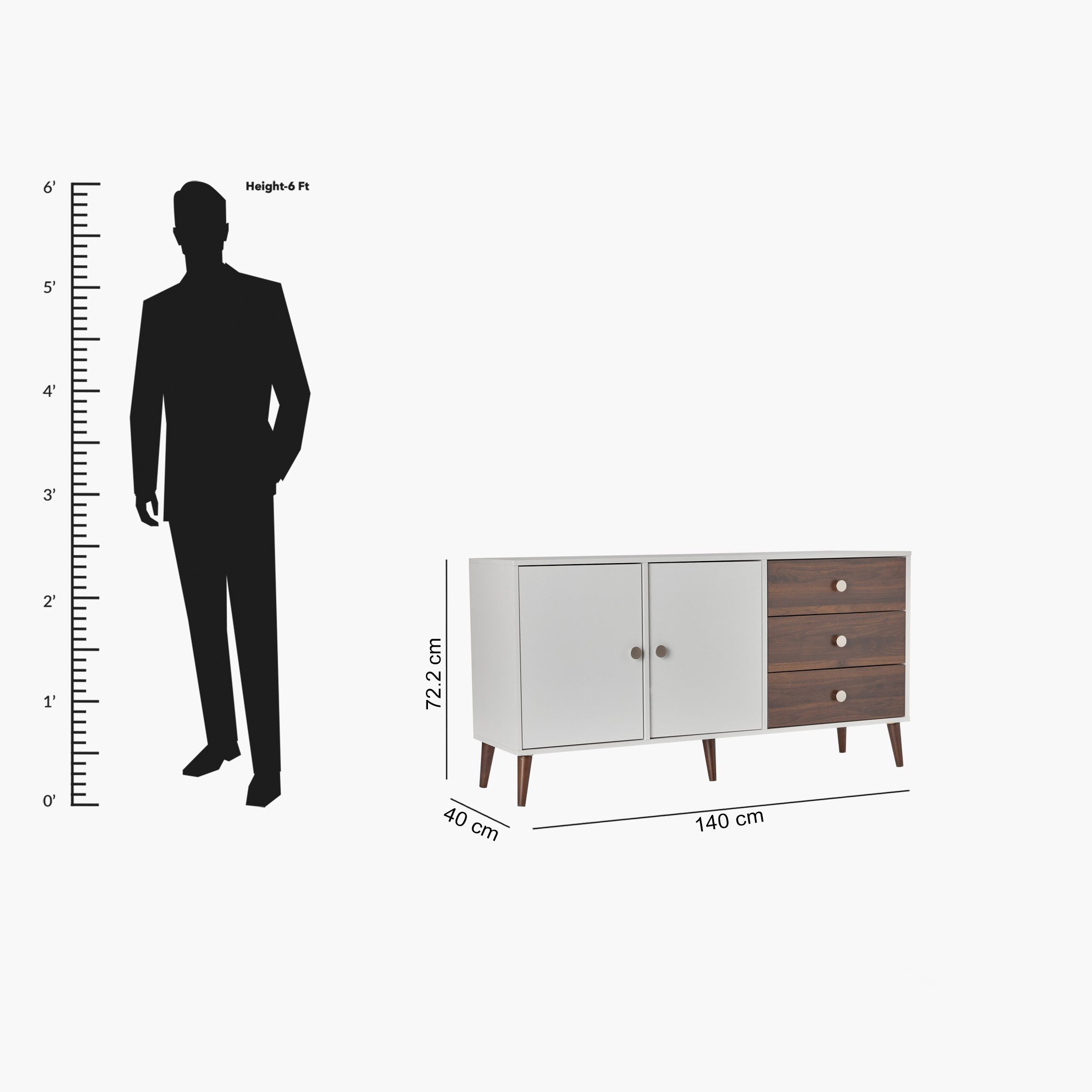 خزانة جانبية بـ3 أدراج وبابين من ناتاليا إن إكس تي-hbxfurniture-diningroom-buffetsandsideboards-image-13