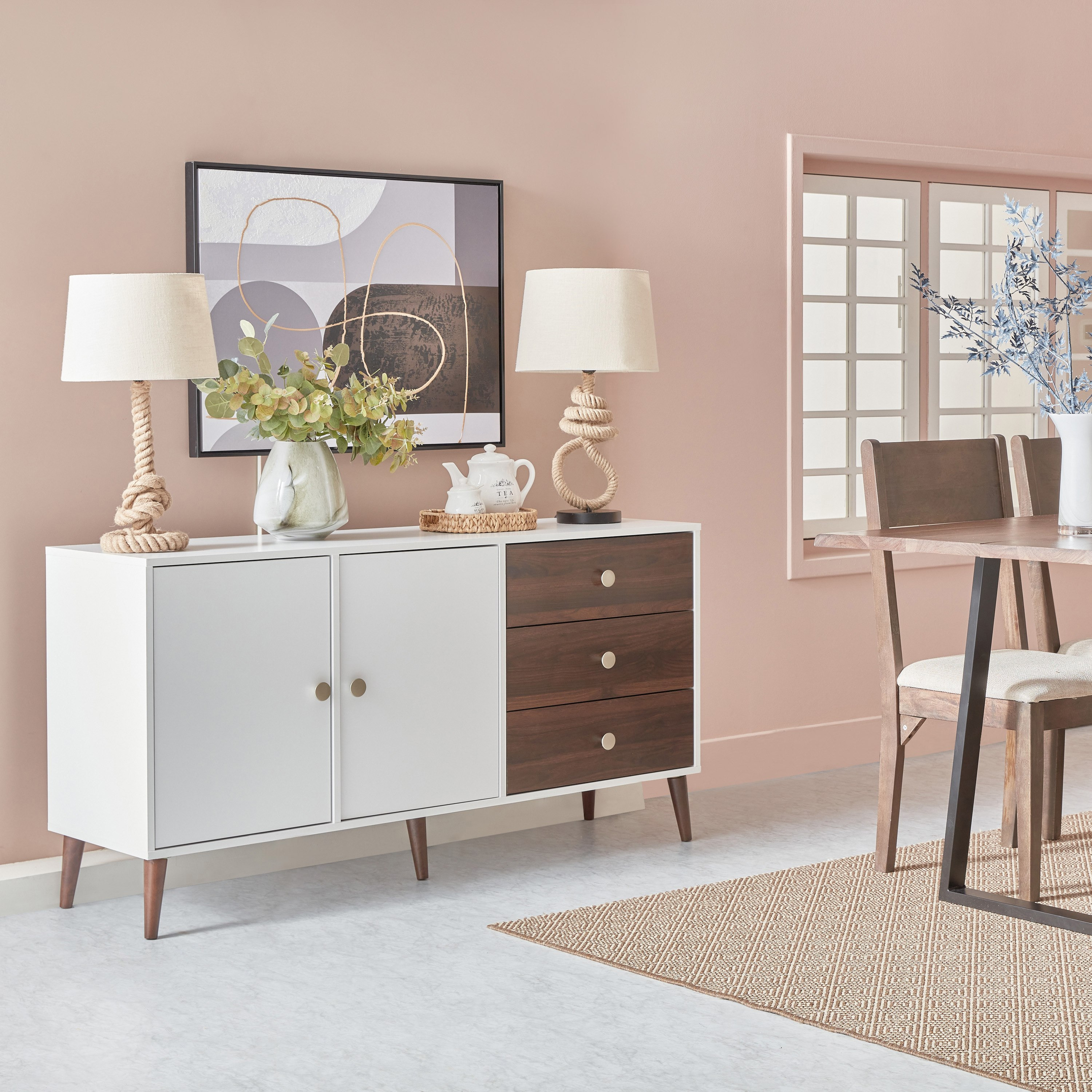 خزانة جانبية بـ3 أدراج وبابين من ناتاليا إن إكس تي-hbxfurniture-diningroom-buffetsandsideboards-image-11