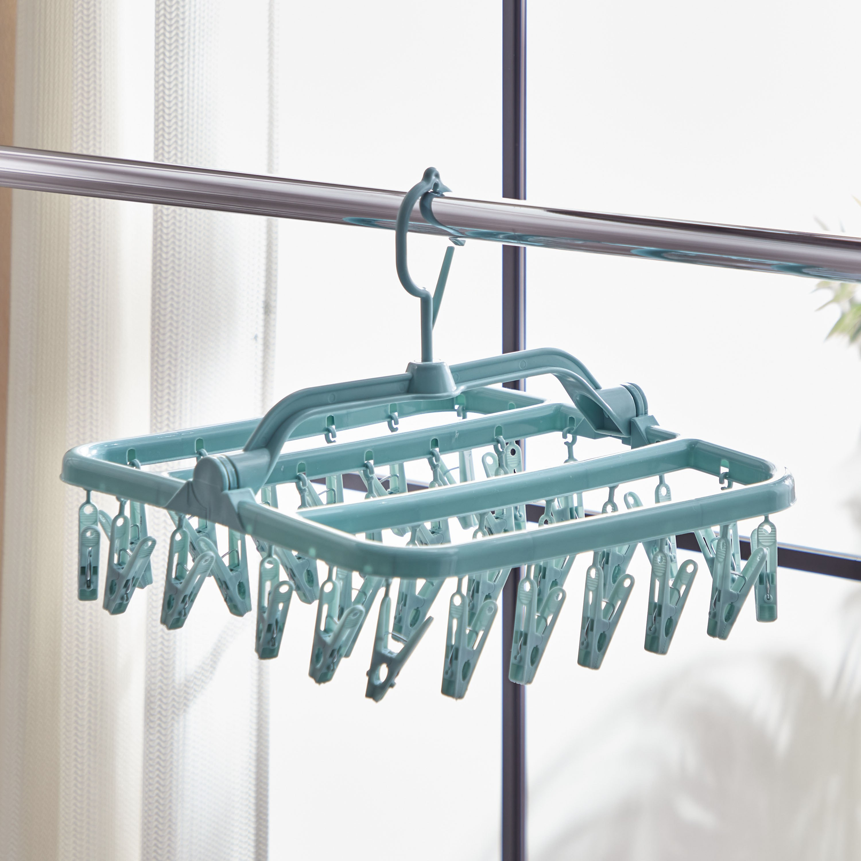 Swift Plastic Hanger with 32 Pegs - 32x32x25 cm-hbxhomeware-bathandlaundry-clothesdryingracks-image-2