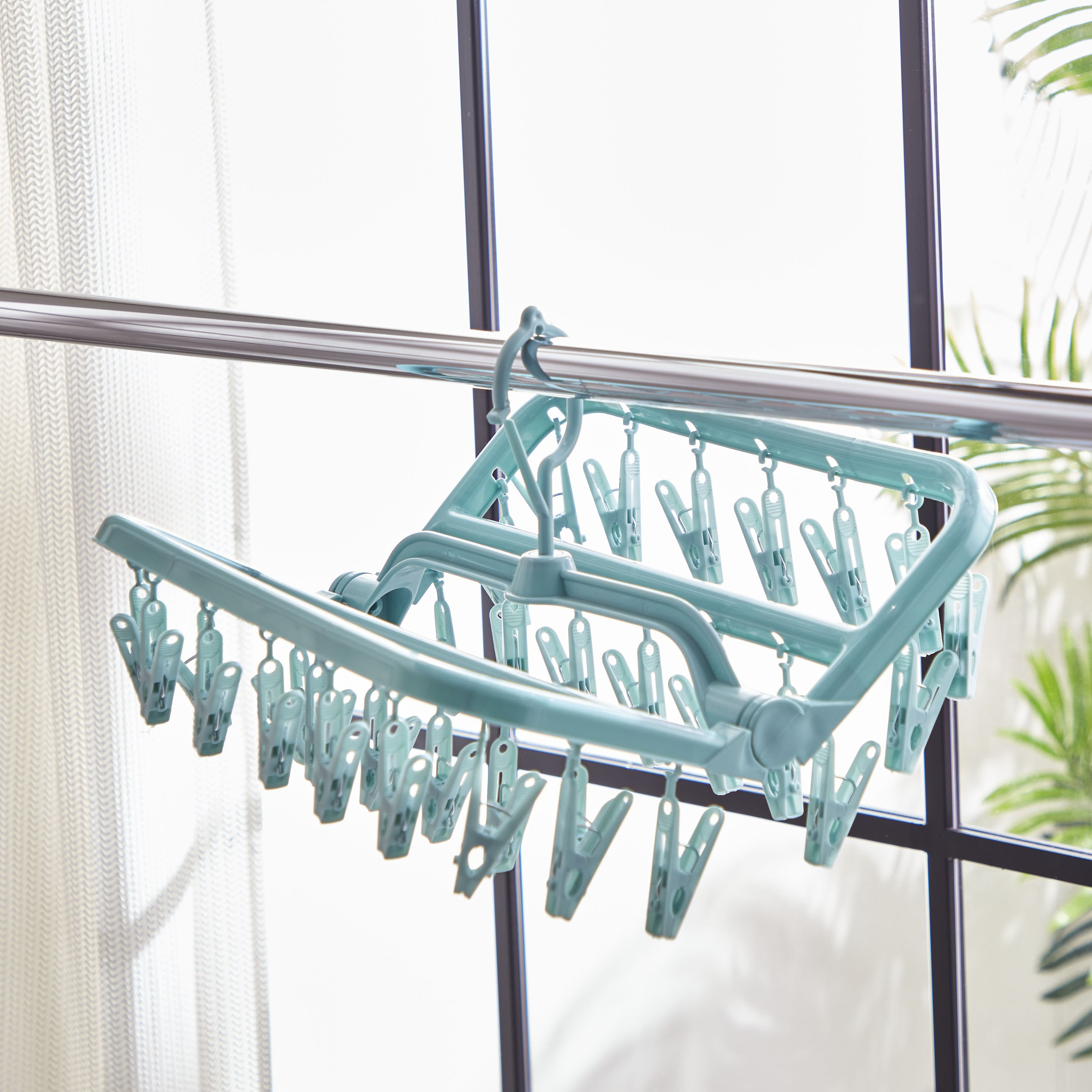 Swift Plastic Hanger with 32 Pegs - 32x32x25 cm-hbxhomeware-bathandlaundry-clothesdryingracks-image-3