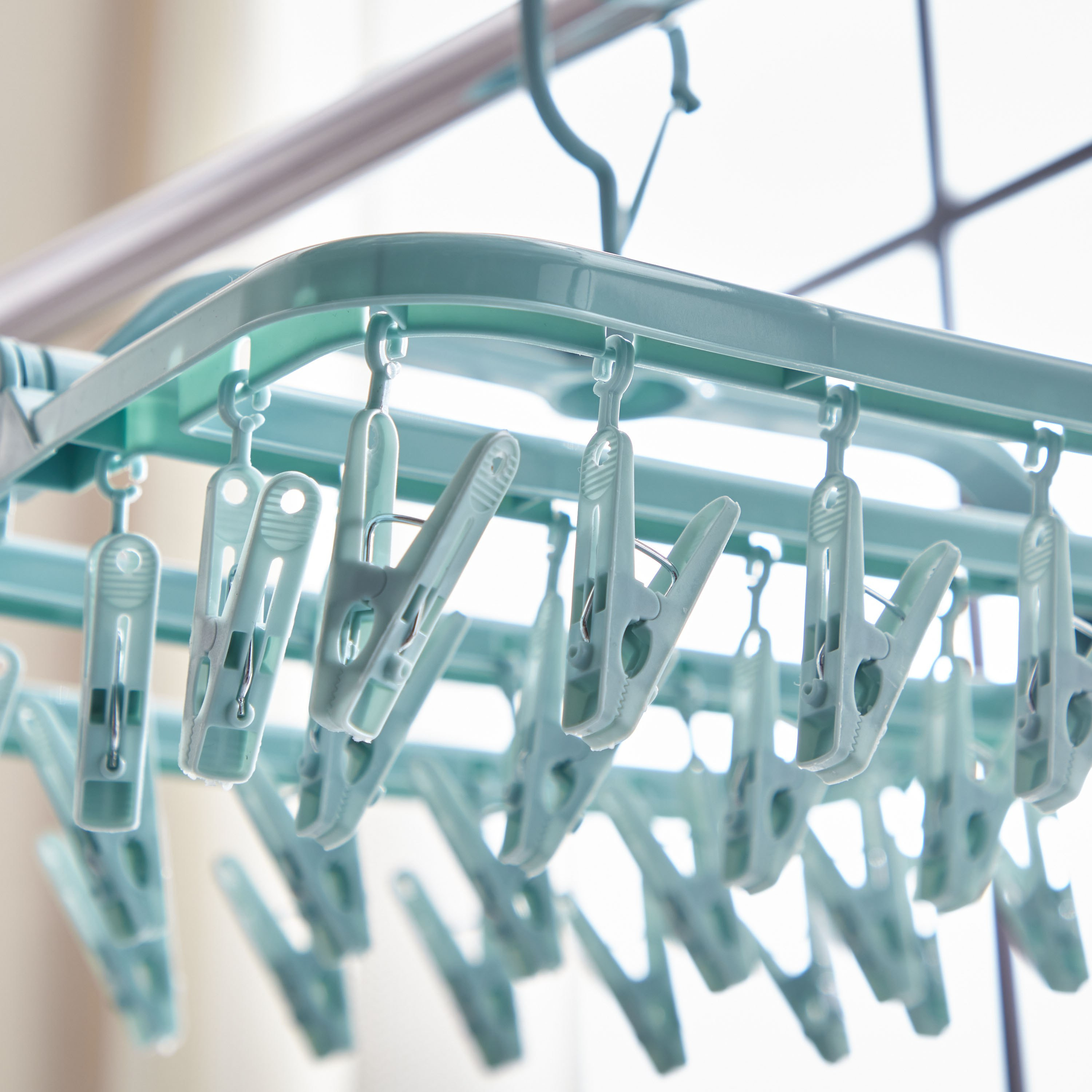 Swift Plastic Hanger with 32 Pegs - 32x32x25 cm-hbxhomeware-bathandlaundry-clothesdryingracks-image-5