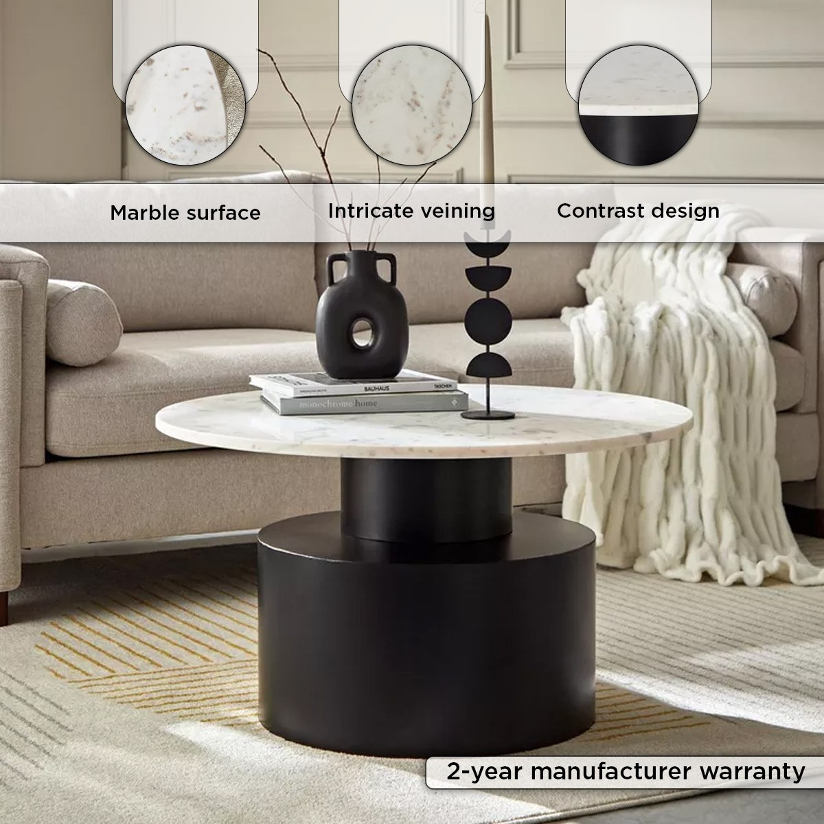طاولة قهوة بسطح من الرخام الأصلي - كاراف من فيندرا -hbxlivingroom-tablesandstands-coffeetables-image-4