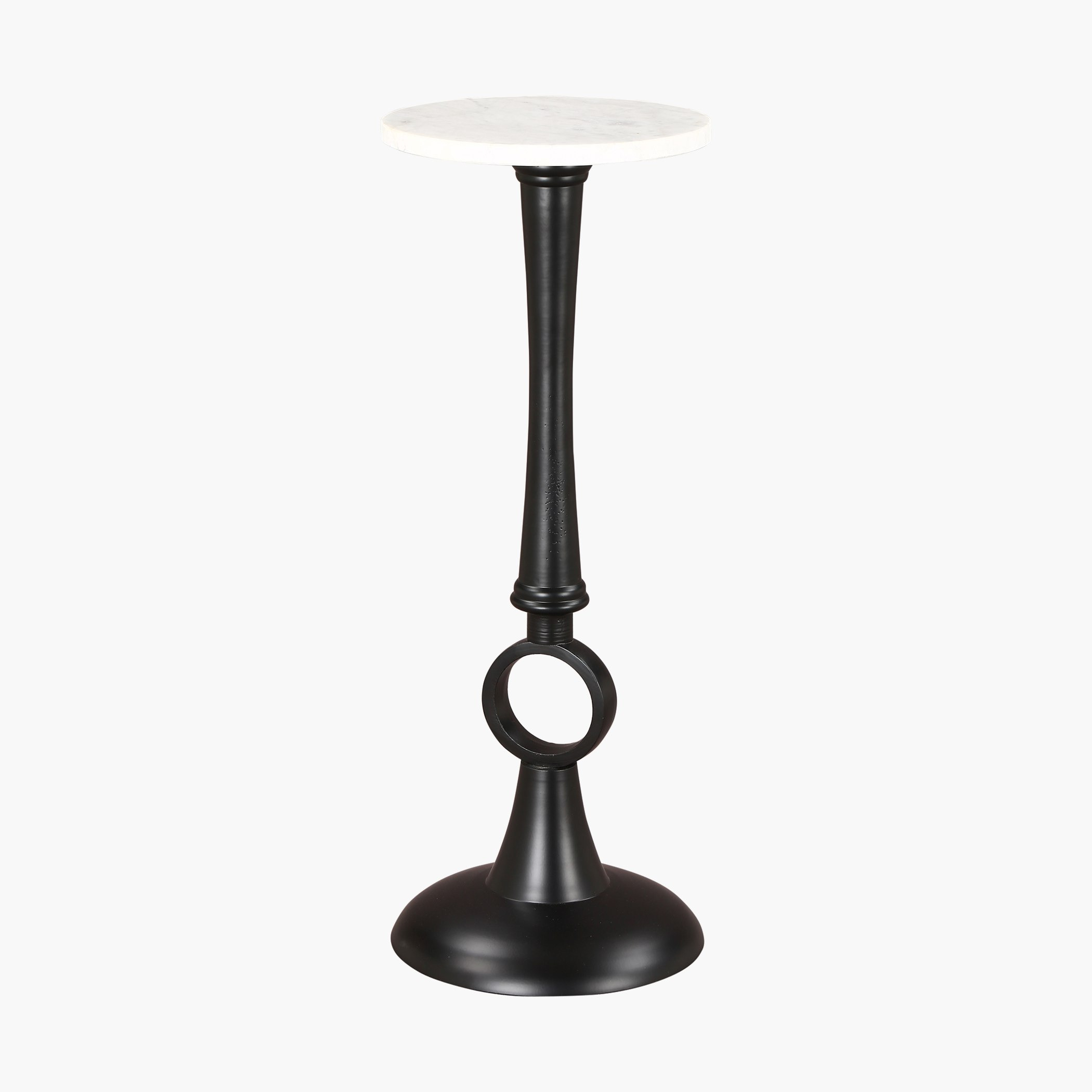 Vendra Pole Genuine Marble Top Accent Table-hbxfurniture-livingroom-endtables-image-2