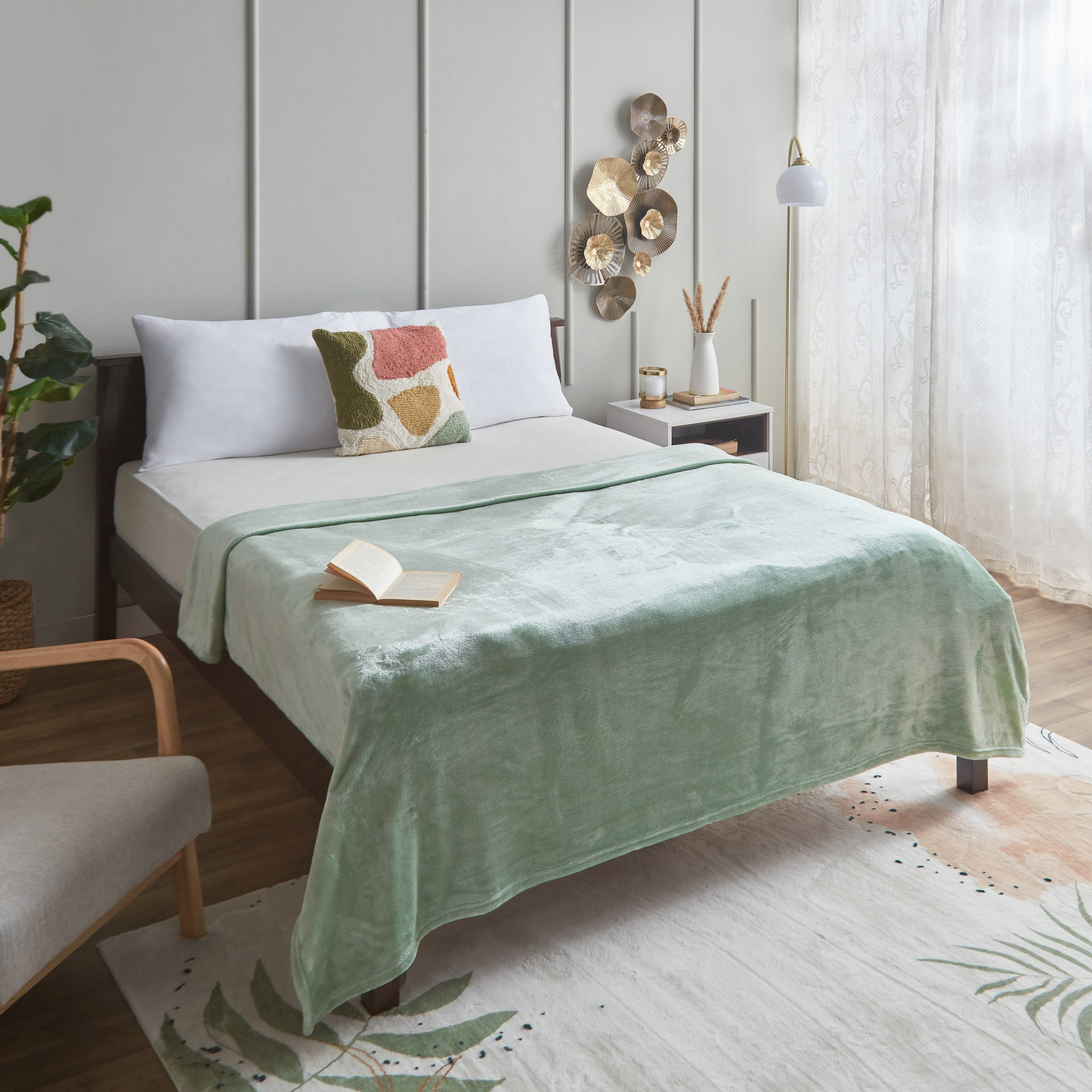 بطانية كوين فلانيل سادة من نوفا - 200x220 سم-hbxhomeware-hbxbedroom-image-6