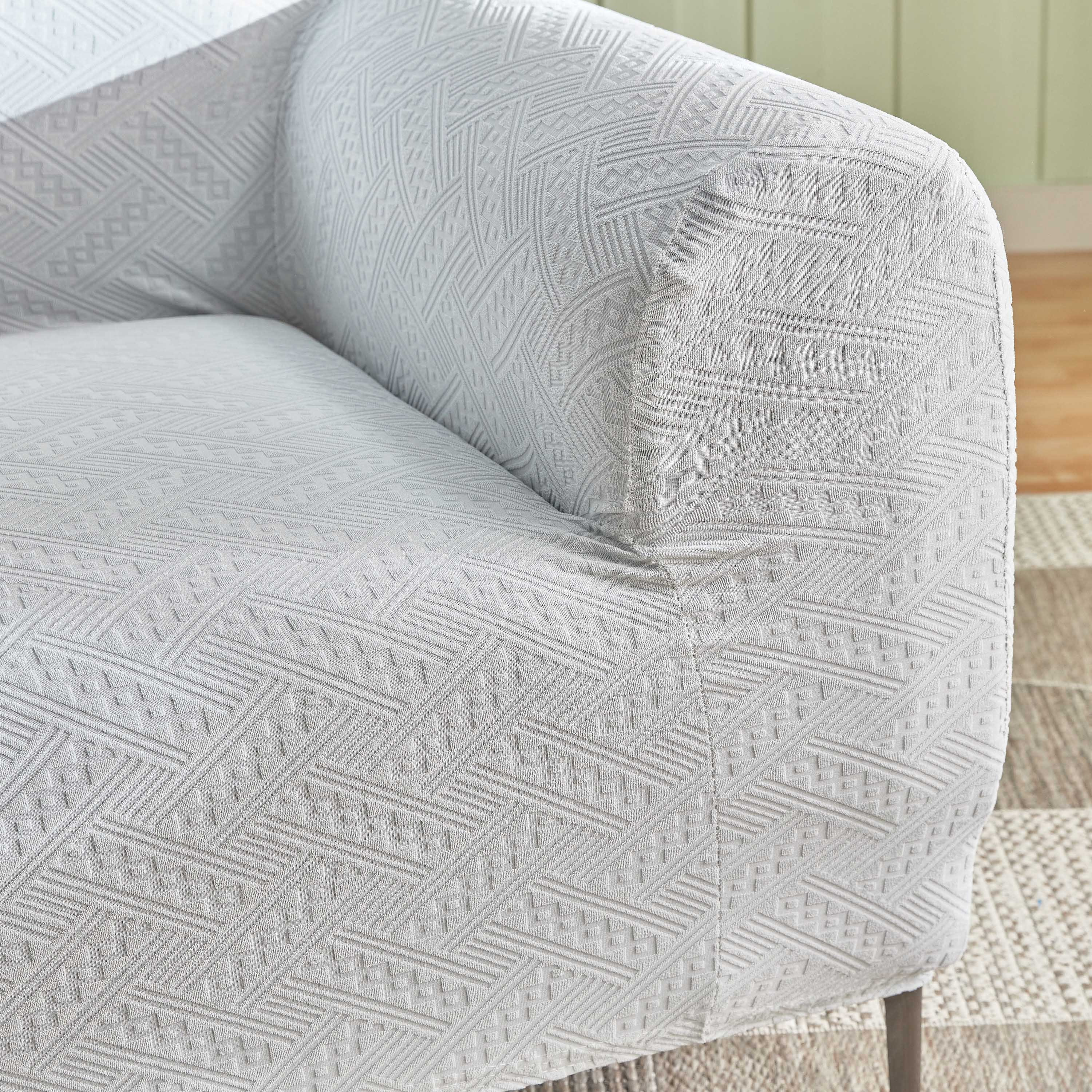 Comfino 2-Seater Knitted Jacquard Sofa Cover - 135-175 cm-hbxhomeware-hbxdecorandfurnishings-image-4