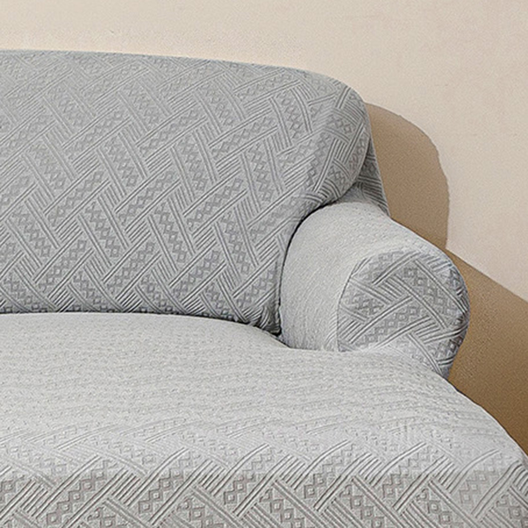 غطاء كنبة ركنية يمين جاكار محبوك سادة من كومفينو - 110-135 و 90-100 سم-hbxhomeware-hbxdecorandfurnishings-image-4