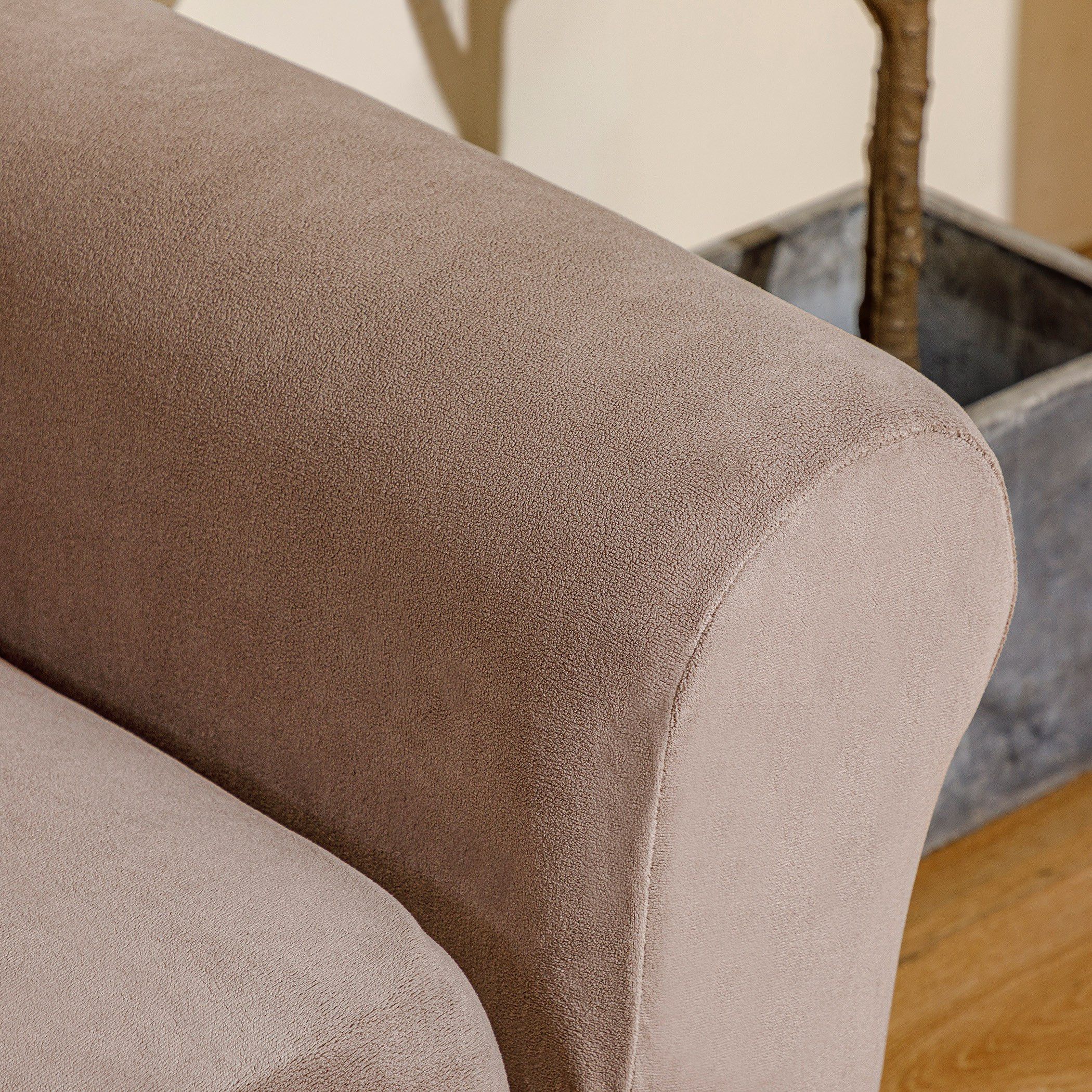 غطاء كنبة ركنية يسار مخملي سادة من فيلورا - 90-100 و 110-135 سم-hbxhomeware-hbxdecorandfurnishings-image-3