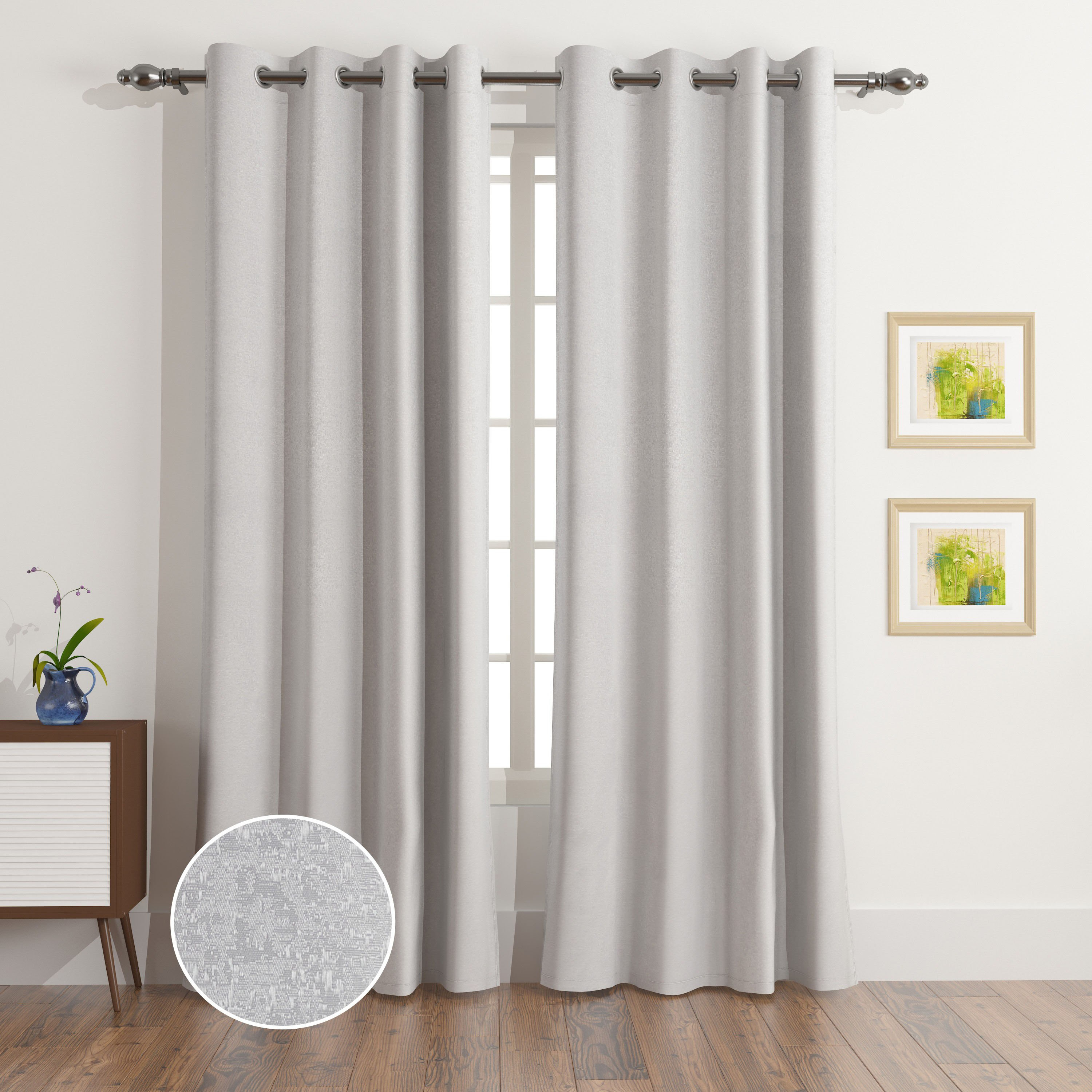طقم ستائر جاكار طويلة جدًا قطعتين أفايا من لشبونة - 140x300 سم-hbxhomeware-hbxdecorandfurnishings-image-1
