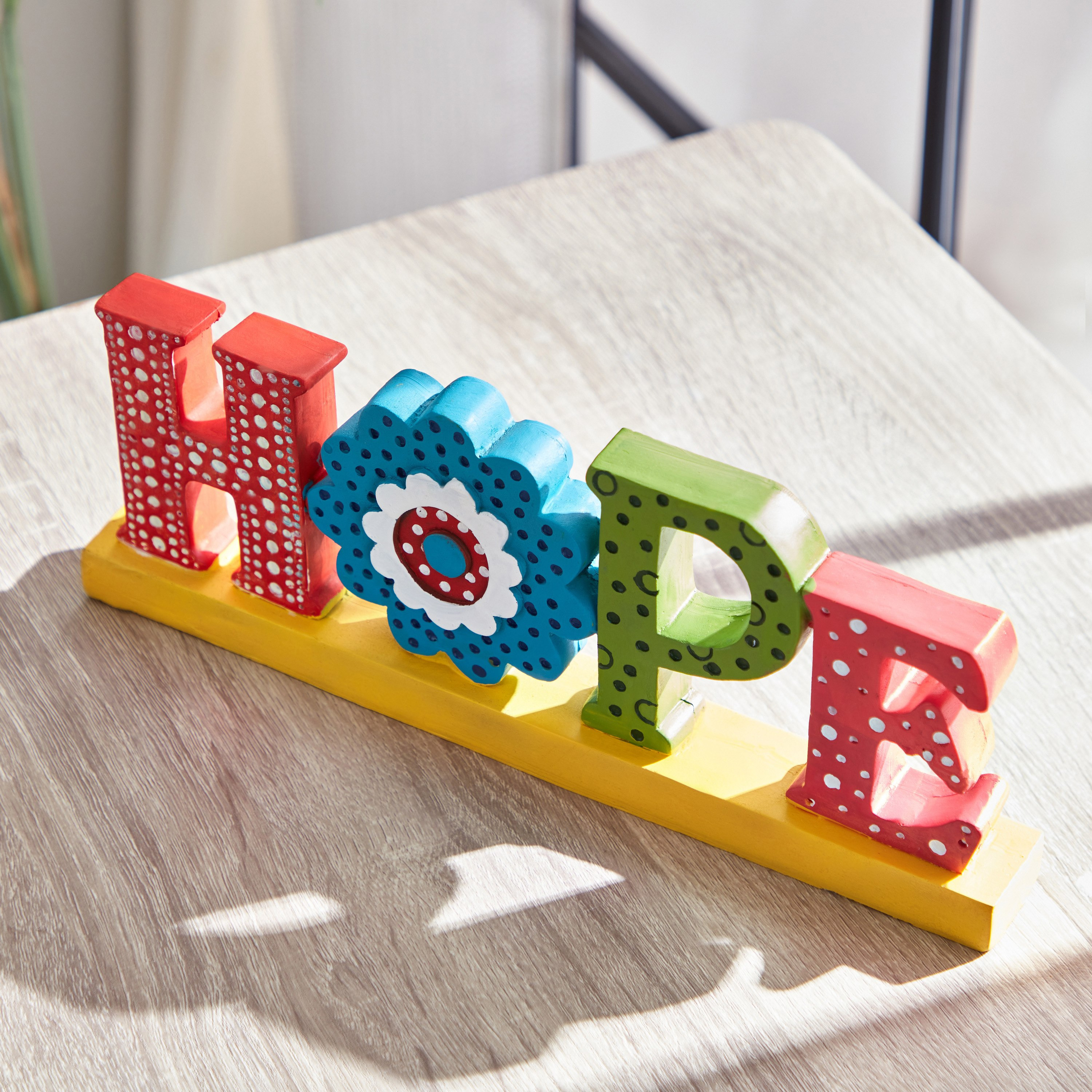 قطعة ديكور راتنج بتصميم كلمة أمل - 30.7x3.5x11.5 سم-hbxhomeware-hbxkidsandyouth-image-2