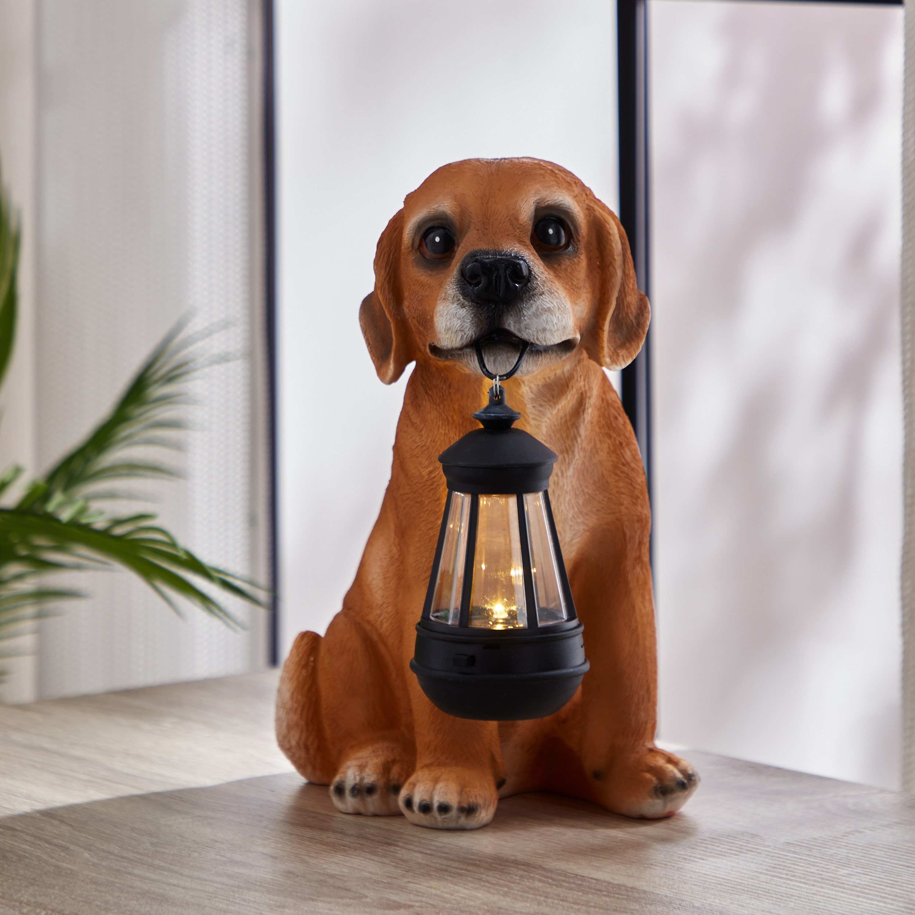 Dog Resin LED Lantern - 24.4x15.5x29.7 cm-hbxhomeware-hbxkidsandyouth-image-1