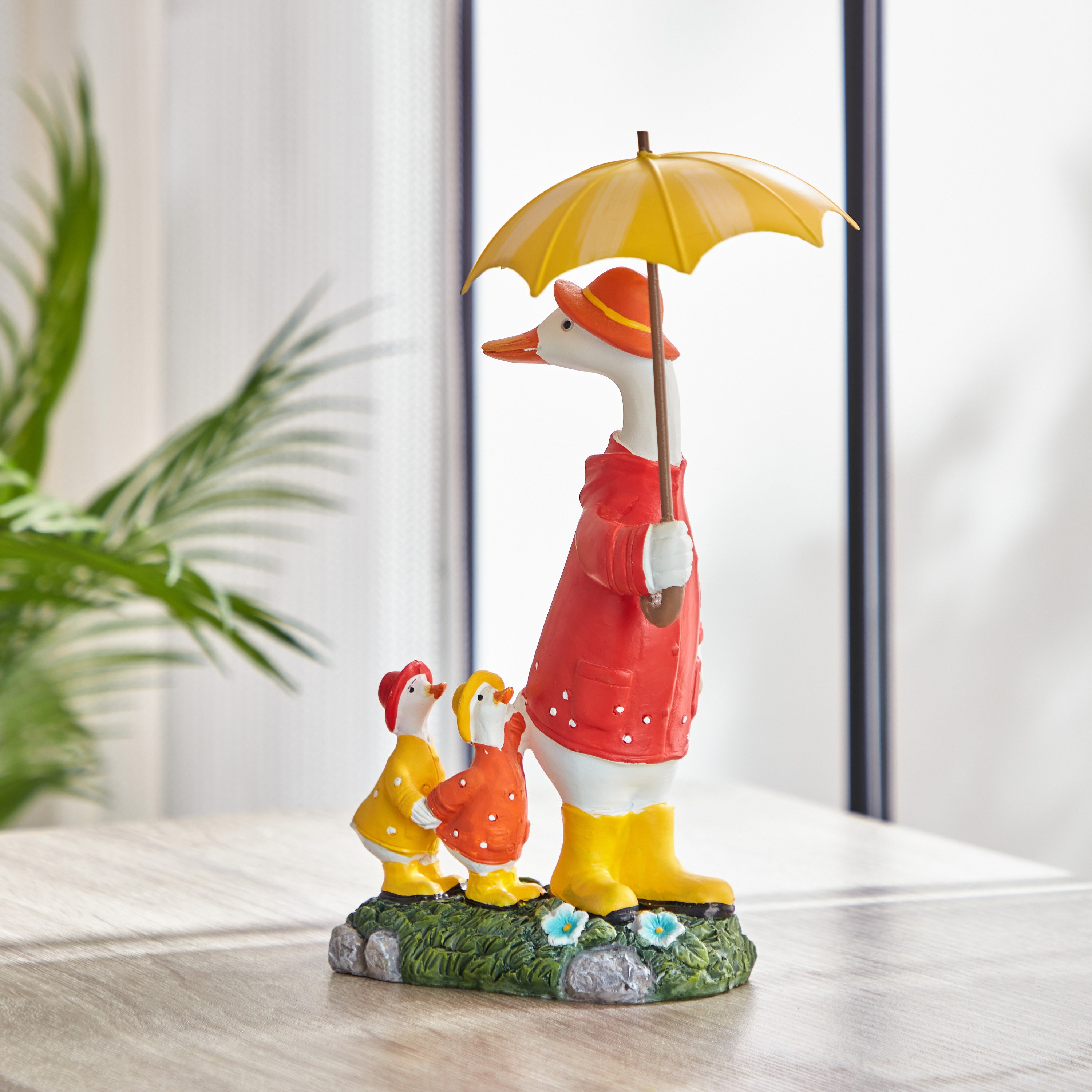 Duck with Umbrella Resin Decor - 15.4x10.8x25.4 cm-hbxhomeware-hbxkidsandyouth-image-1