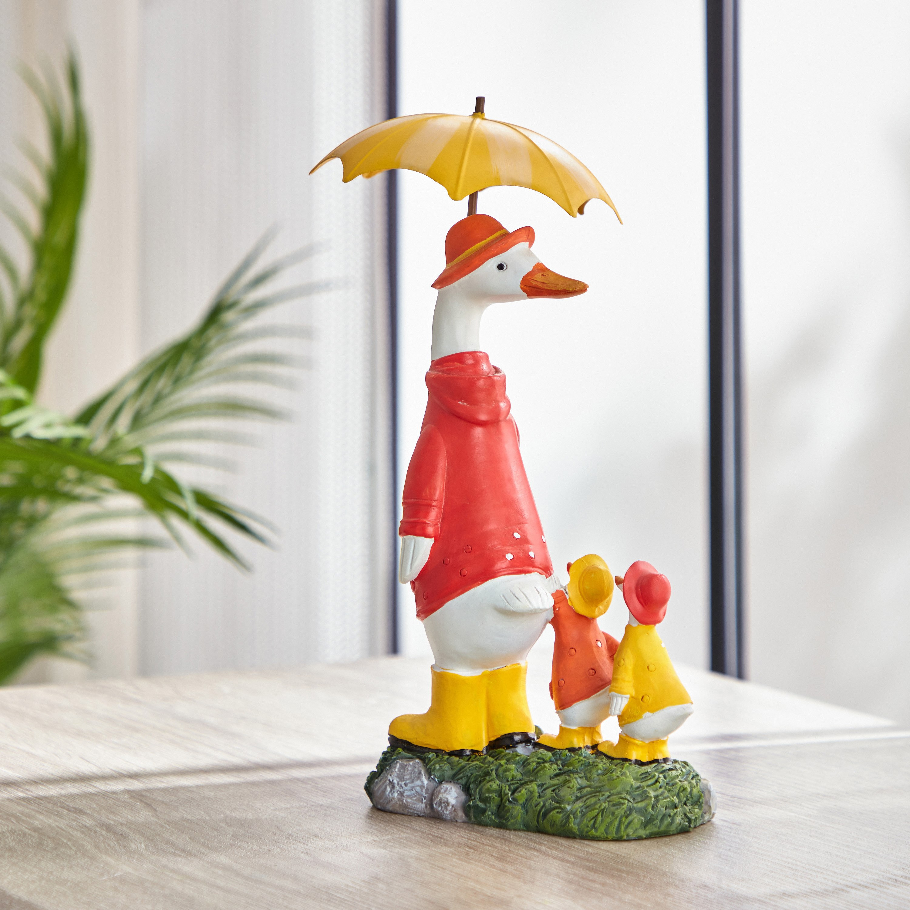 Duck with Umbrella Resin Decor - 15.4x10.8x25.4 cm-hbxhomeware-hbxkidsandyouth-image-2